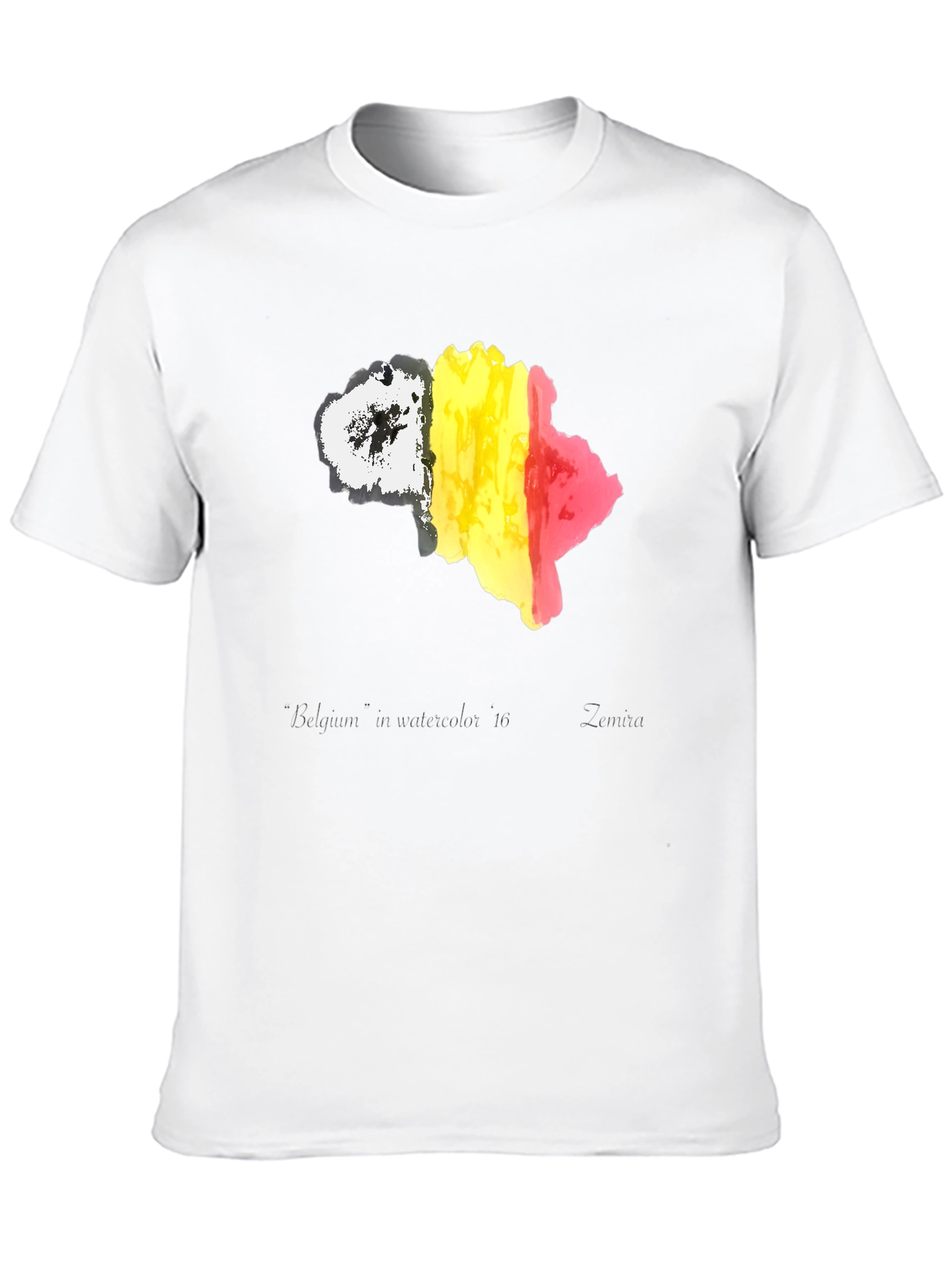 Belgium Flag Map T-Shirt - Black Cotton Tee