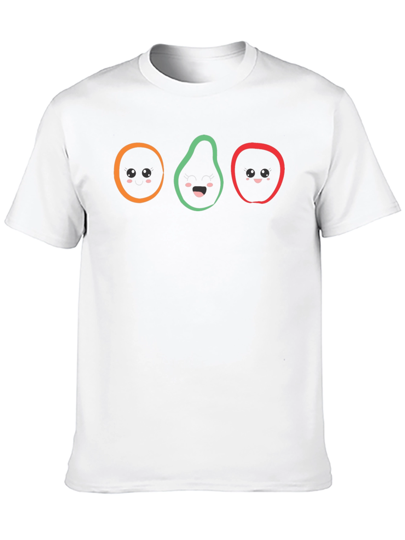Kawaii Fruits T-Shirt - Fun Graphic Tee