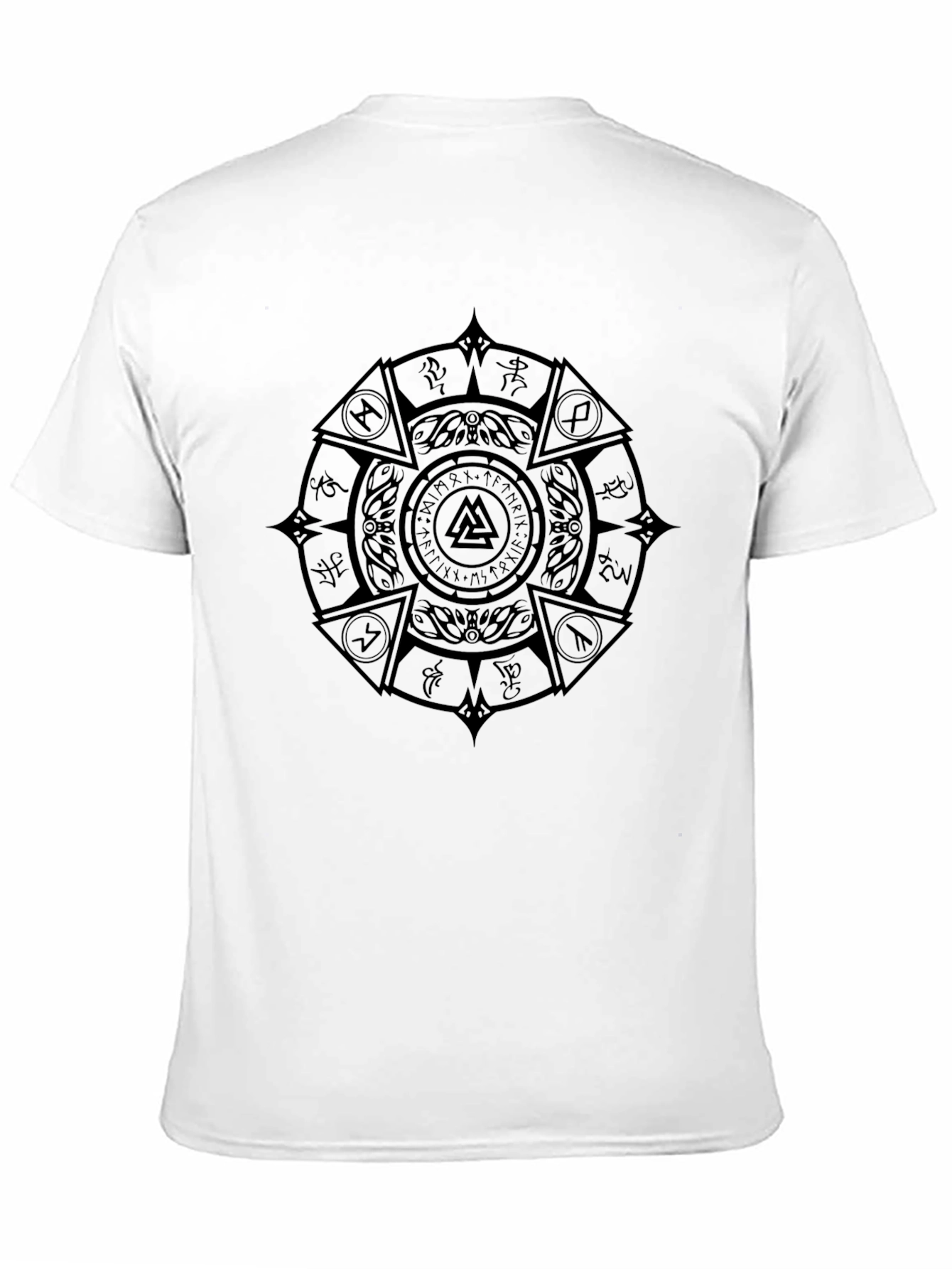 Viking Rune Circle Black T-Shirt
