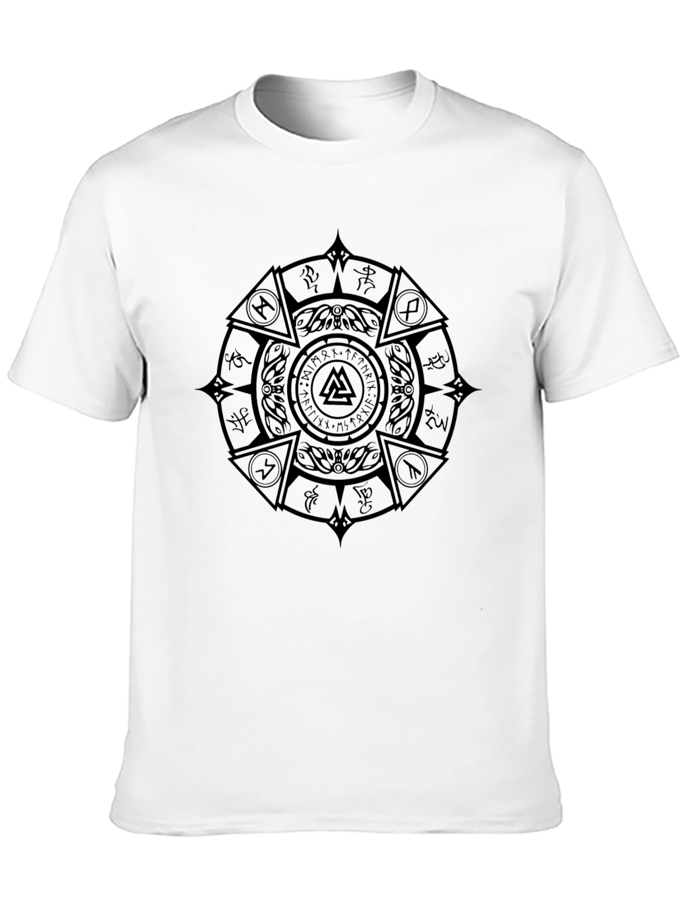 Viking Rune Circle Black T-Shirt