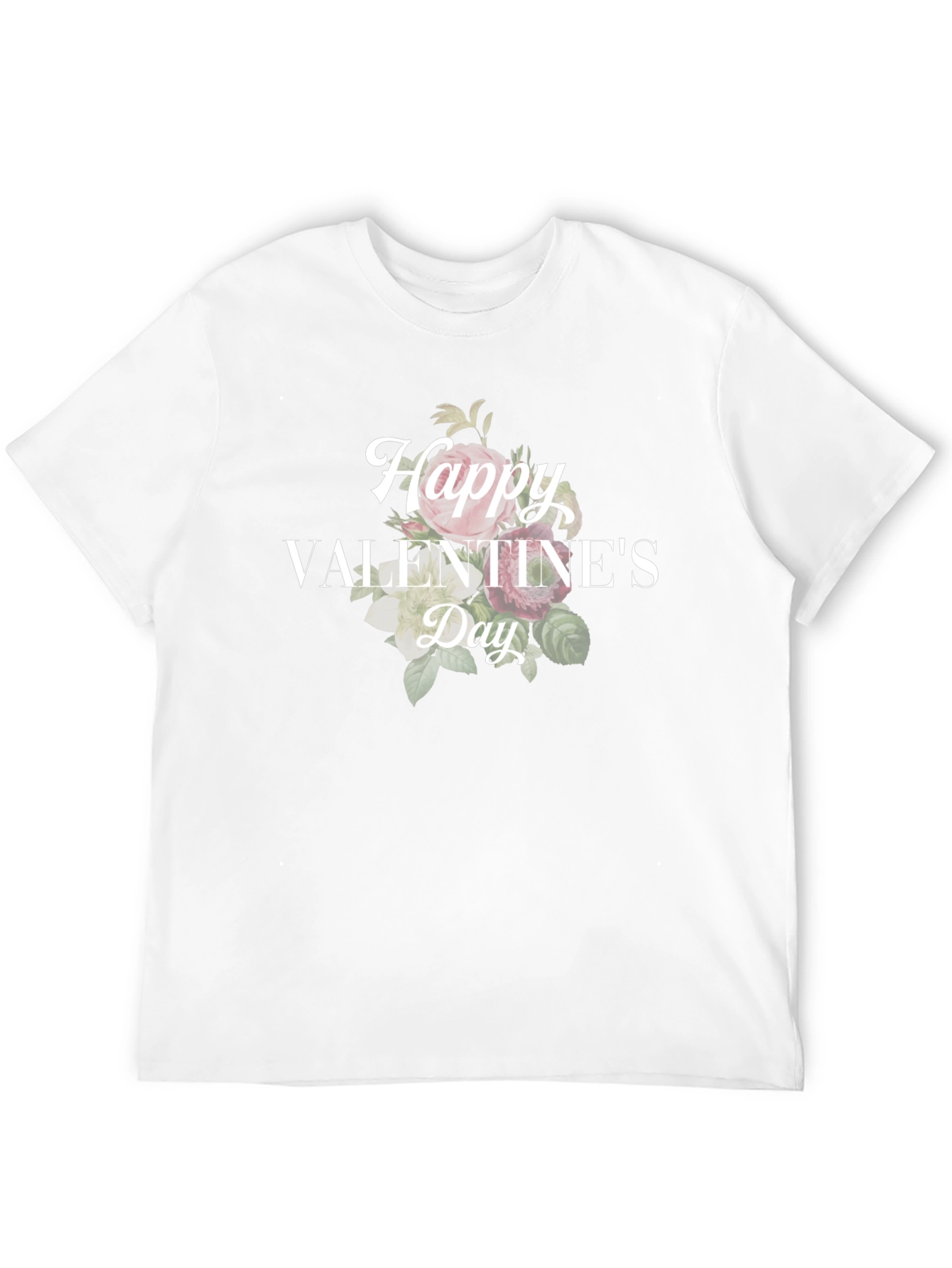 Happy Valentines Day Floral T-Shirt