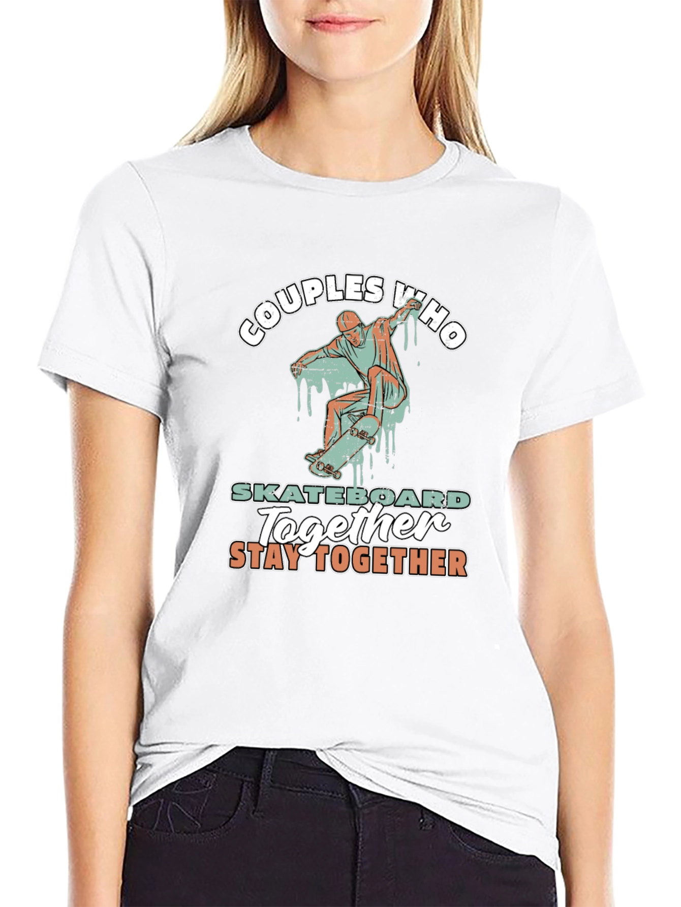 Couples Who Skateboard Together T-Shirt
