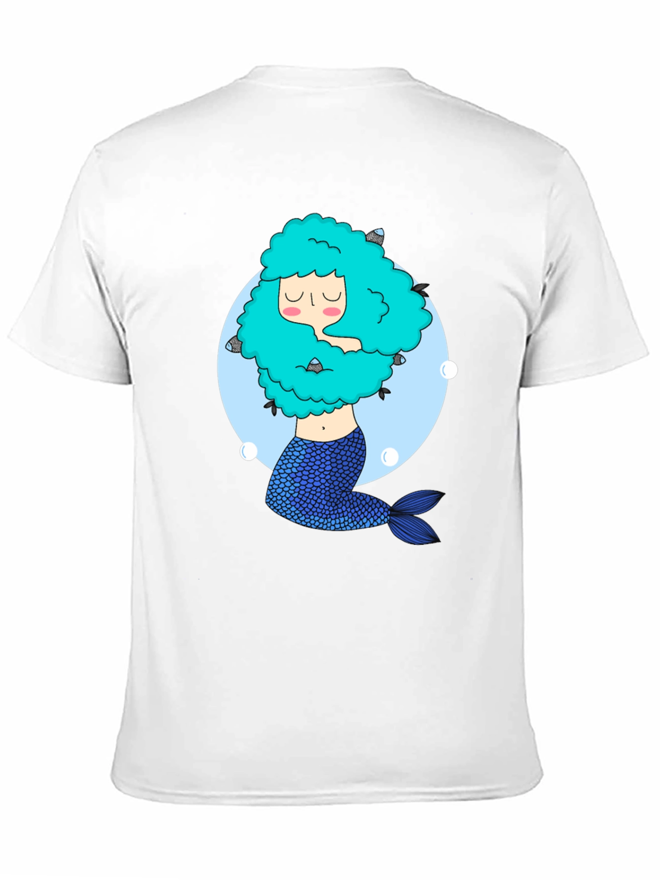Mermaid Graphic Tee - Unique Black T-Shirt