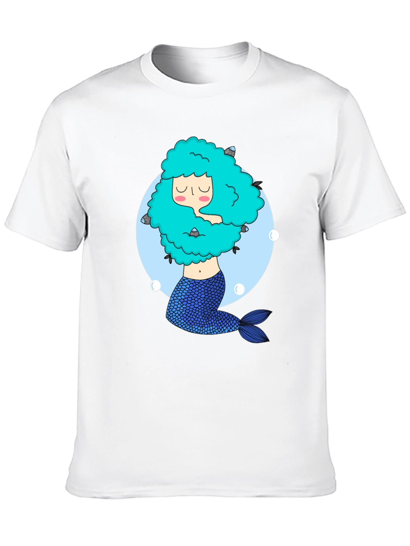 Mermaid Graphic Tee - Unique Black T-Shirt