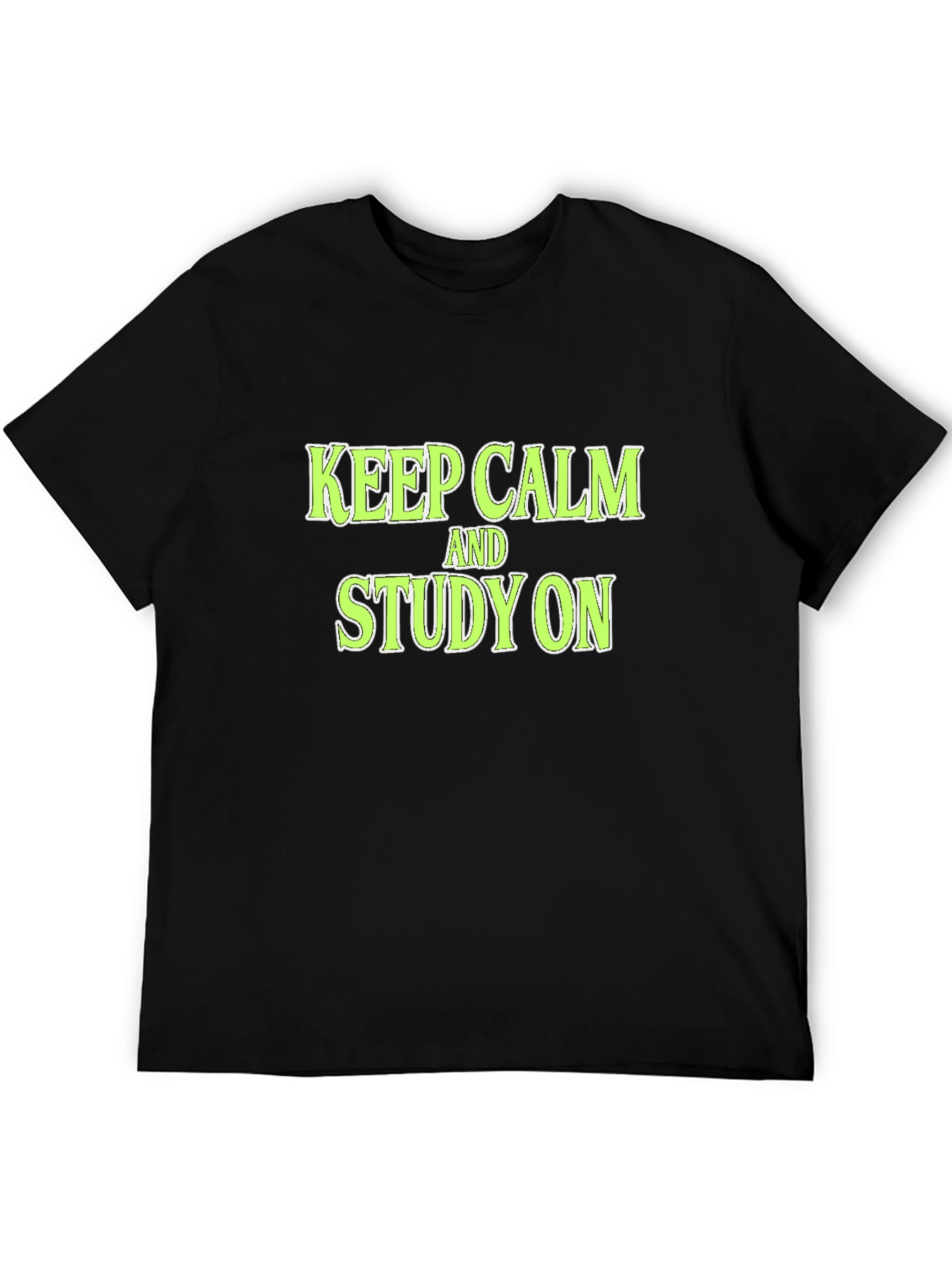 Keep Calm and Study On Black T-Shirt