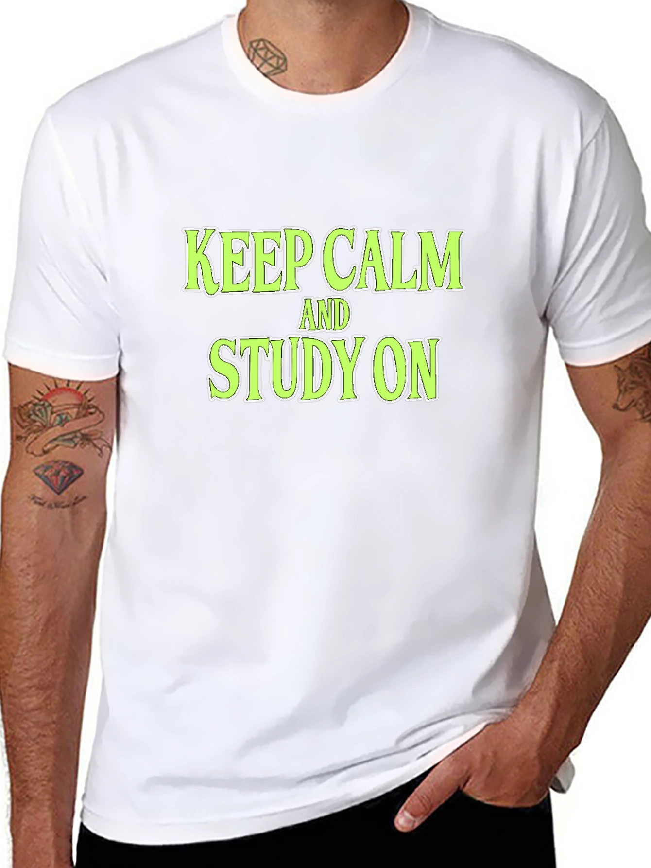 Keep Calm and Study On Black T-Shirt