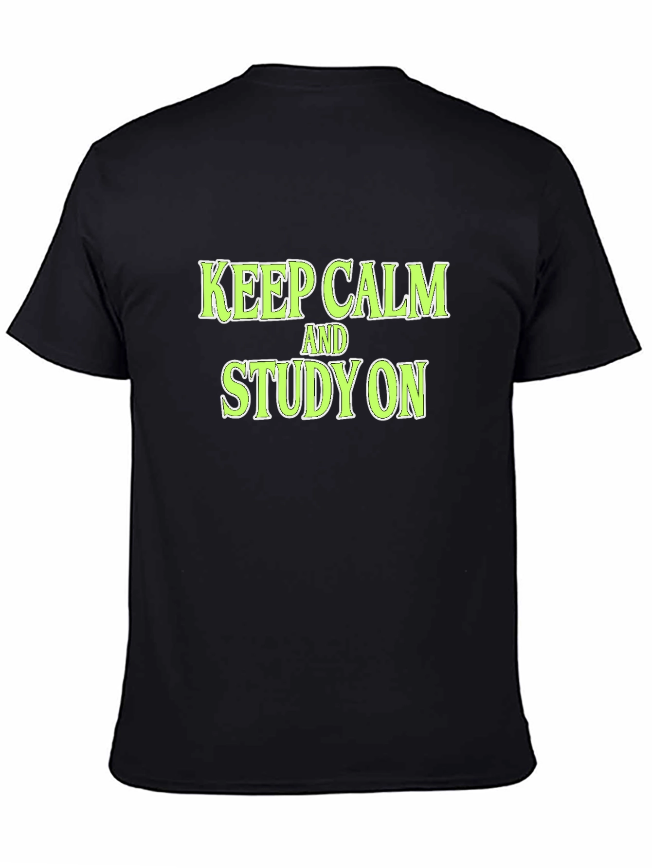 Keep Calm and Study On Black T-Shirt