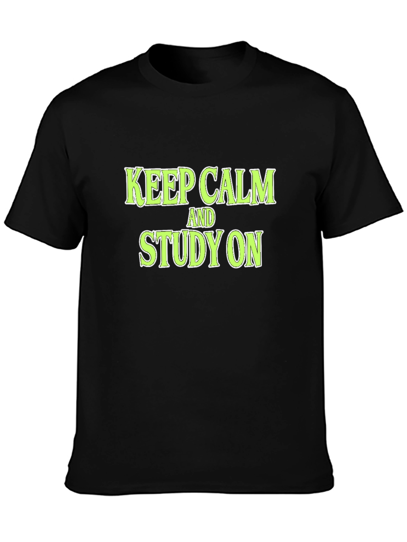 Keep Calm and Study On Black T-Shirt