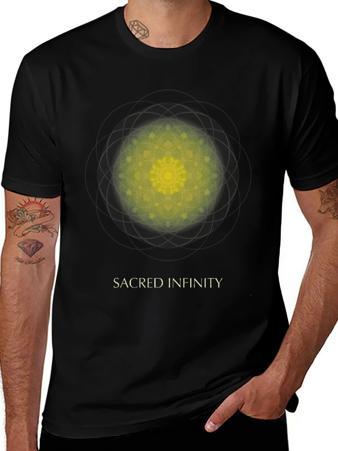 Sacred Infinity Graphic Black T-Shirt