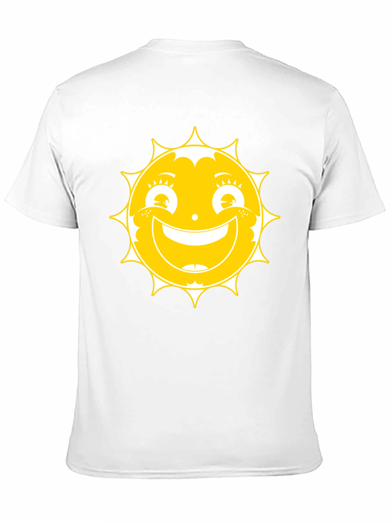Sunny Face Graphic Tee - Black Cotton T-Shirt