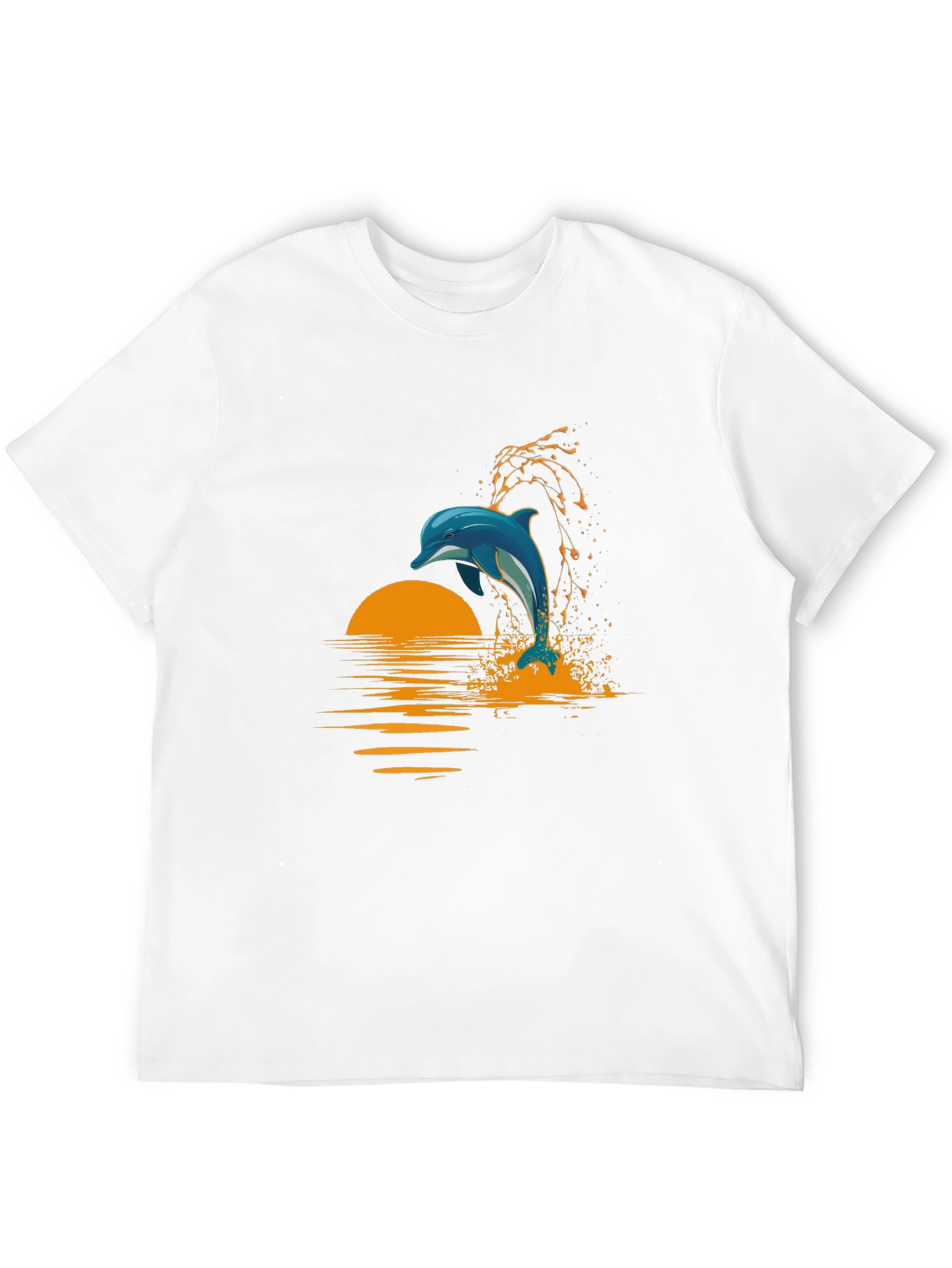 Dolphin Sunset T-Shirt - Black Graphic Tee