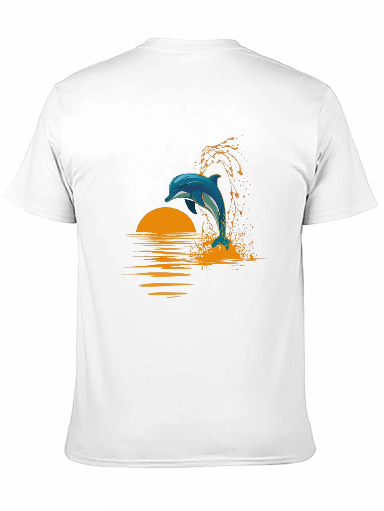 Dolphin Sunset T-Shirt - Black Graphic Tee