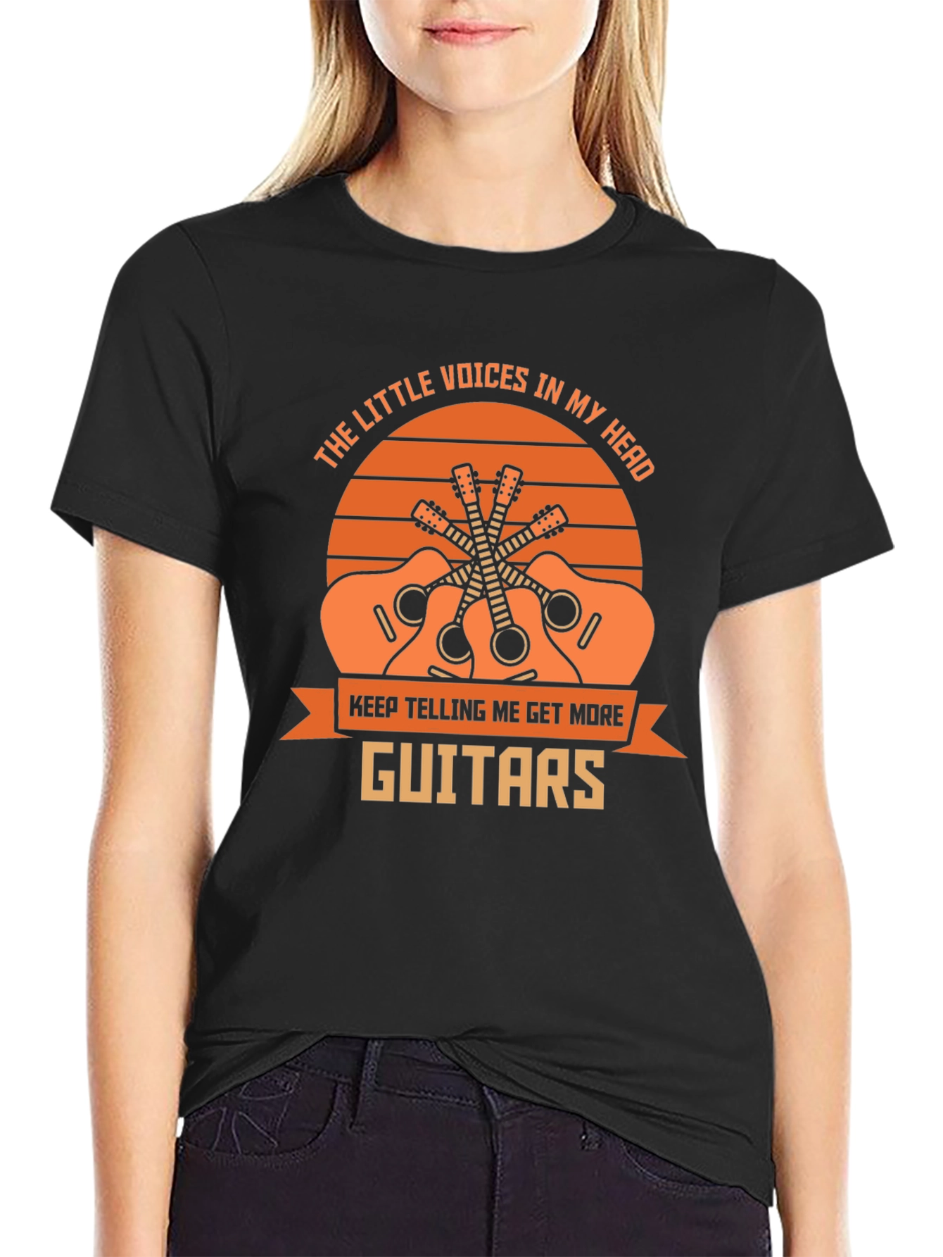 Guitar Lover T-Shirt: The Little Voices in My Head