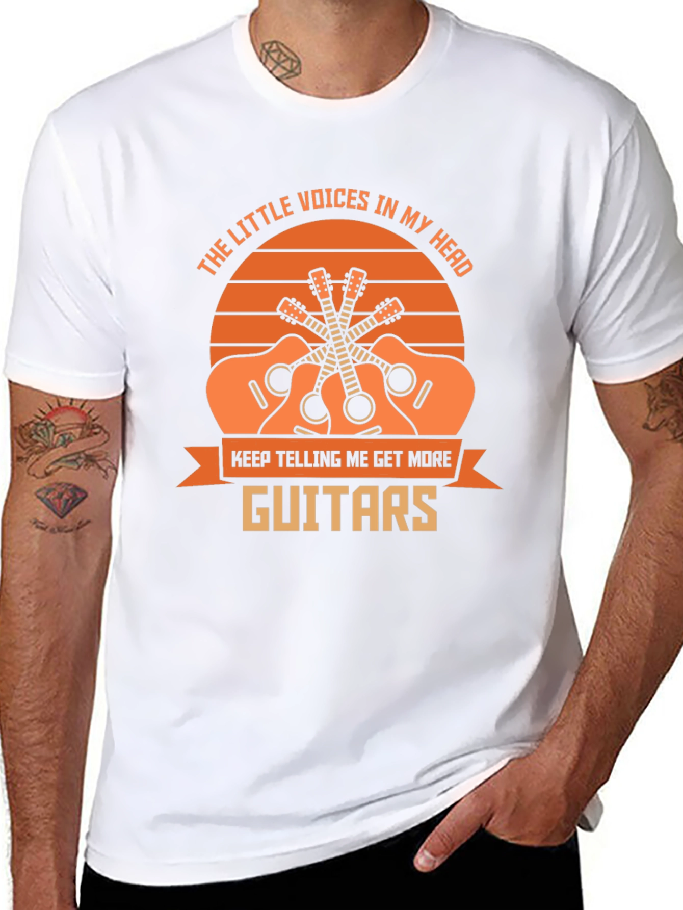 Guitar Lover T-Shirt: The Little Voices in My Head