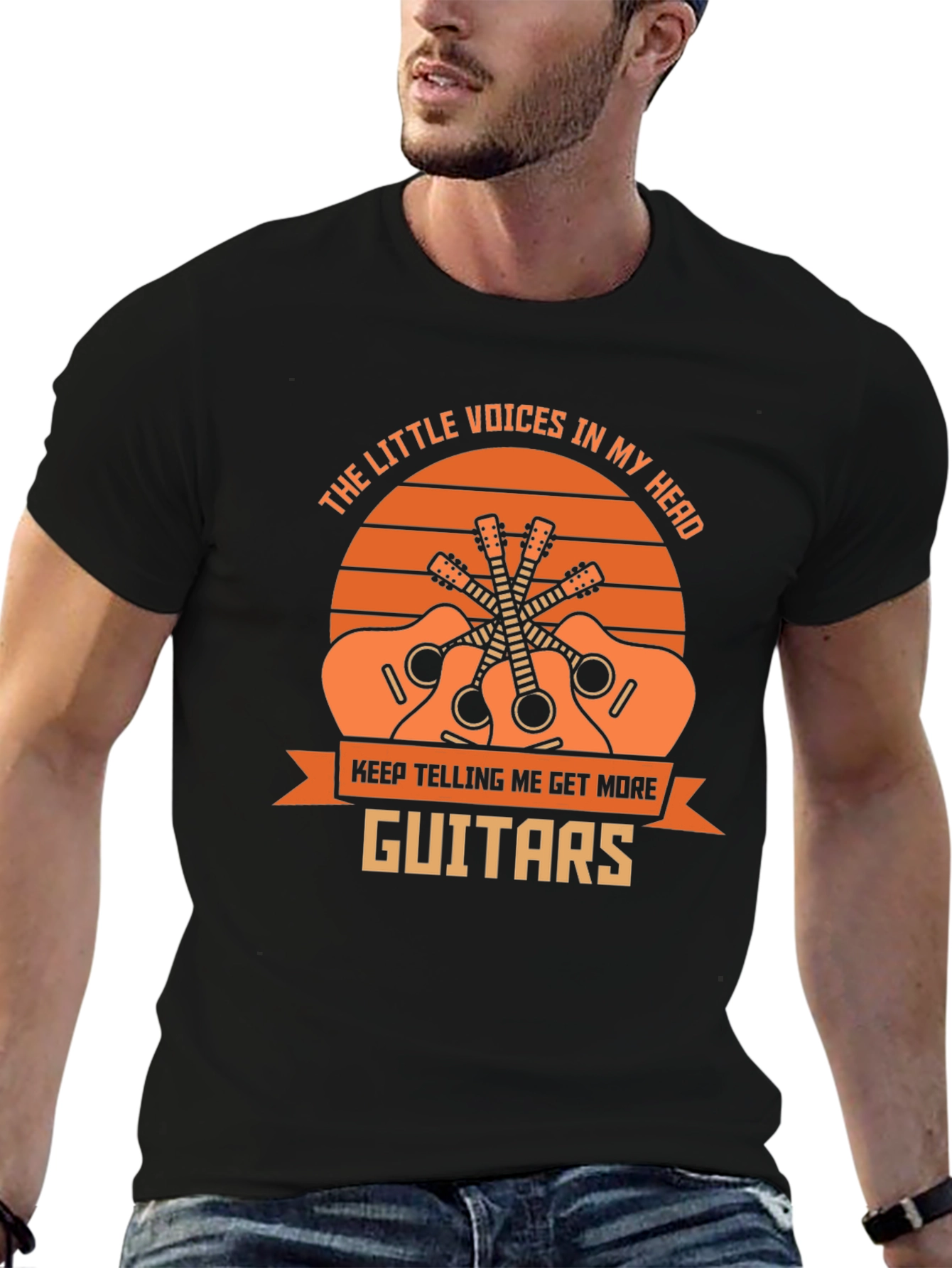 Guitar Lover T-Shirt: The Little Voices in My Head