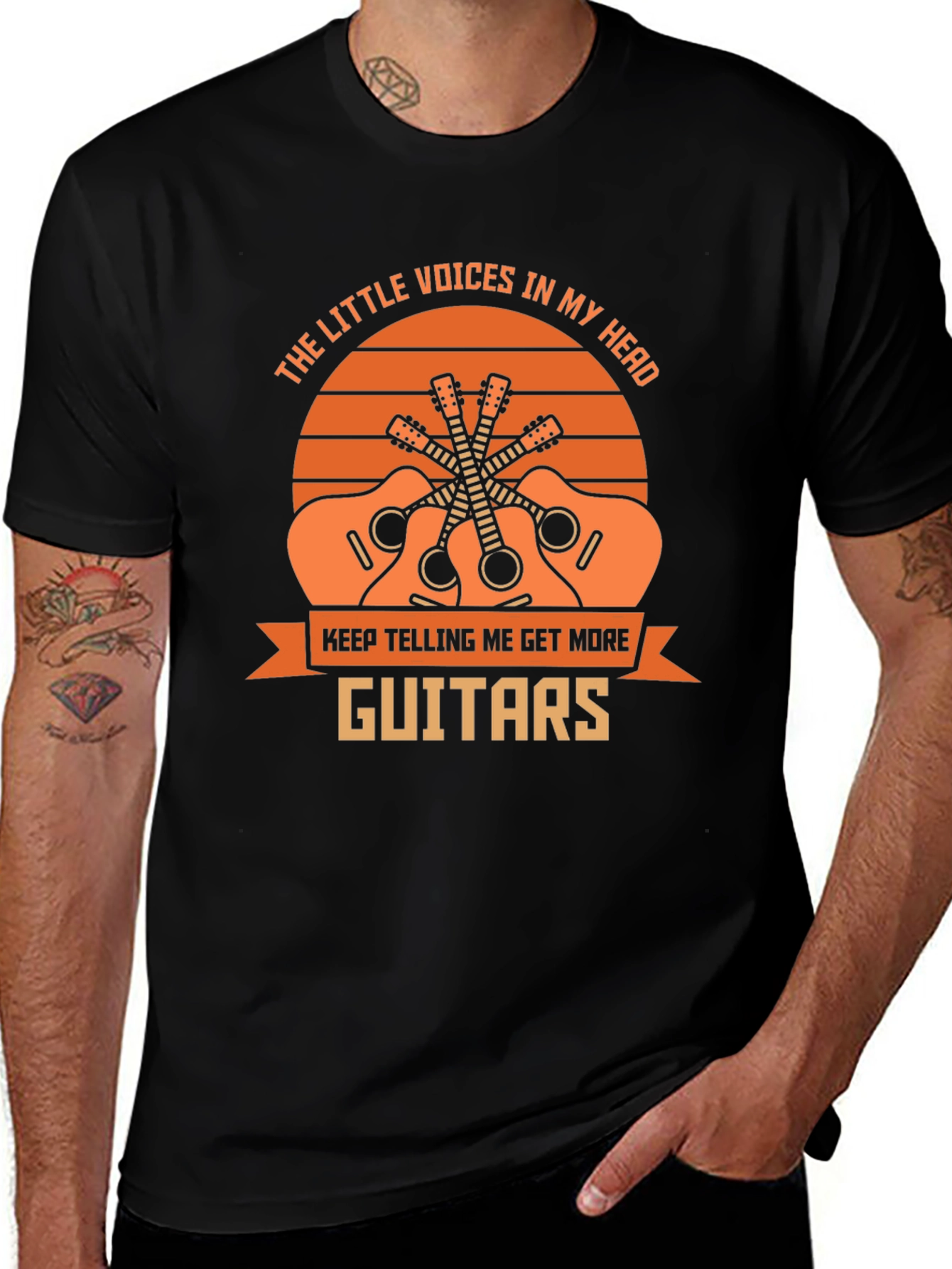 Guitar Lover T-Shirt: The Little Voices in My Head