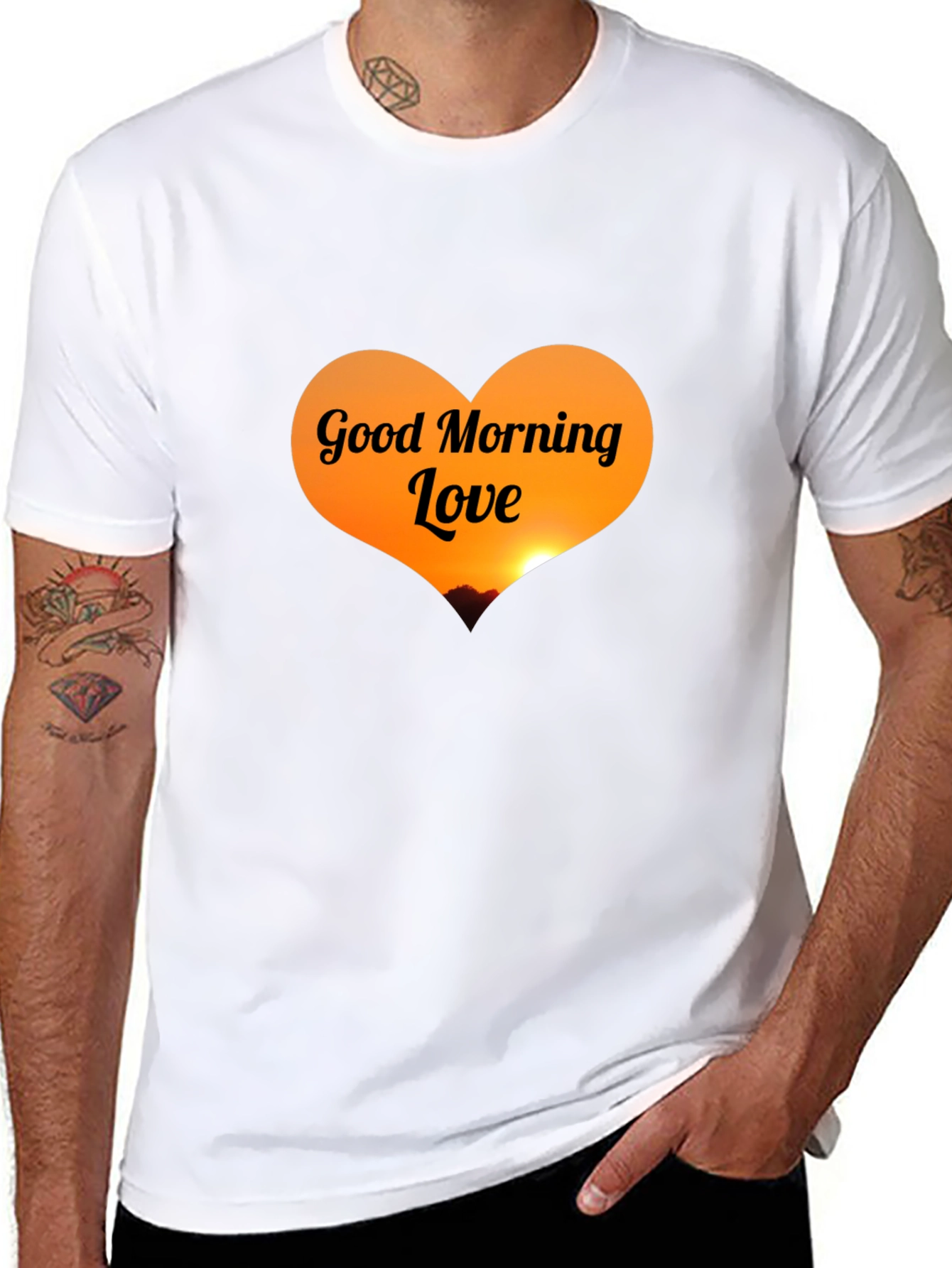 Good Morning Love Black T-Shirt