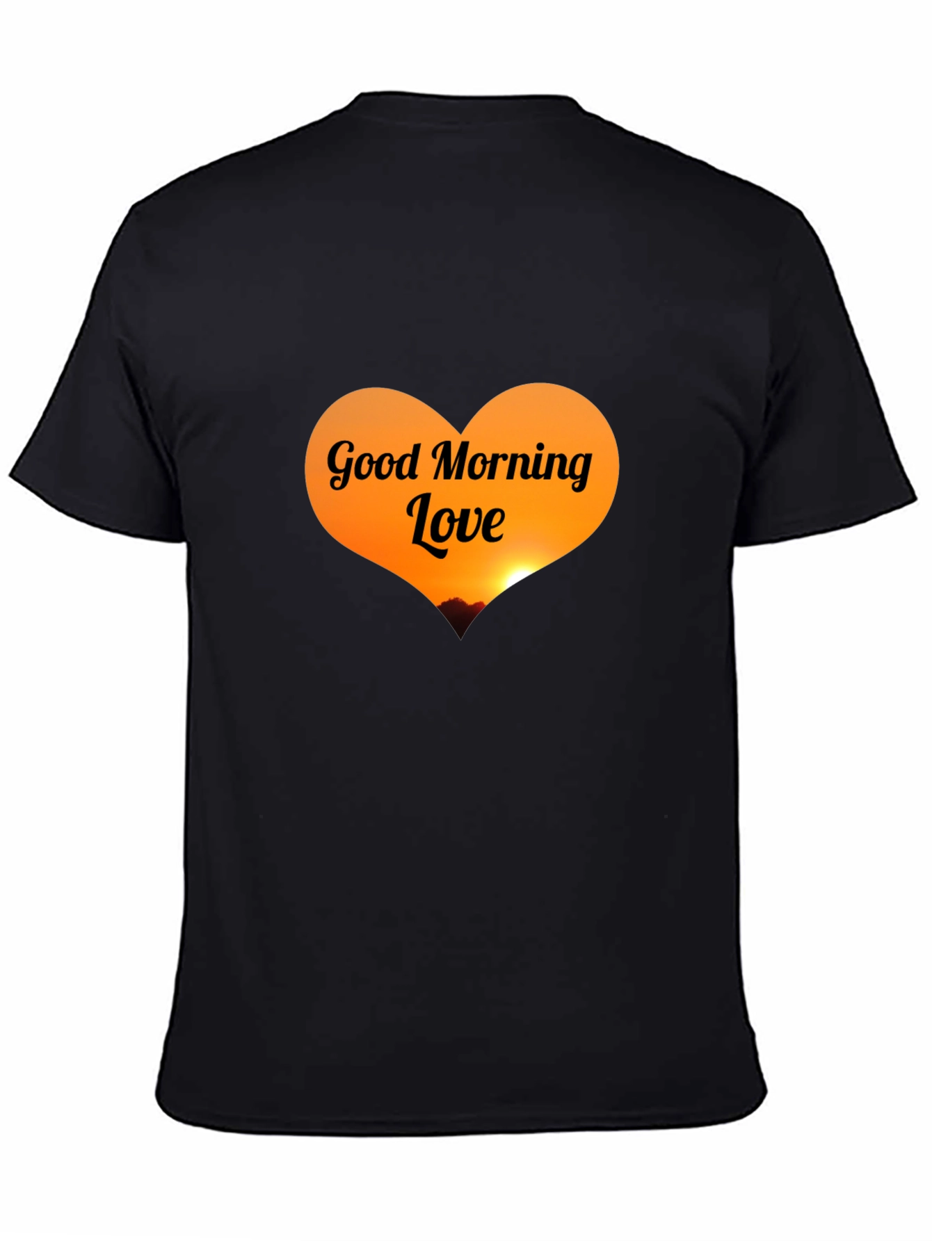 Good Morning Love Black T-Shirt