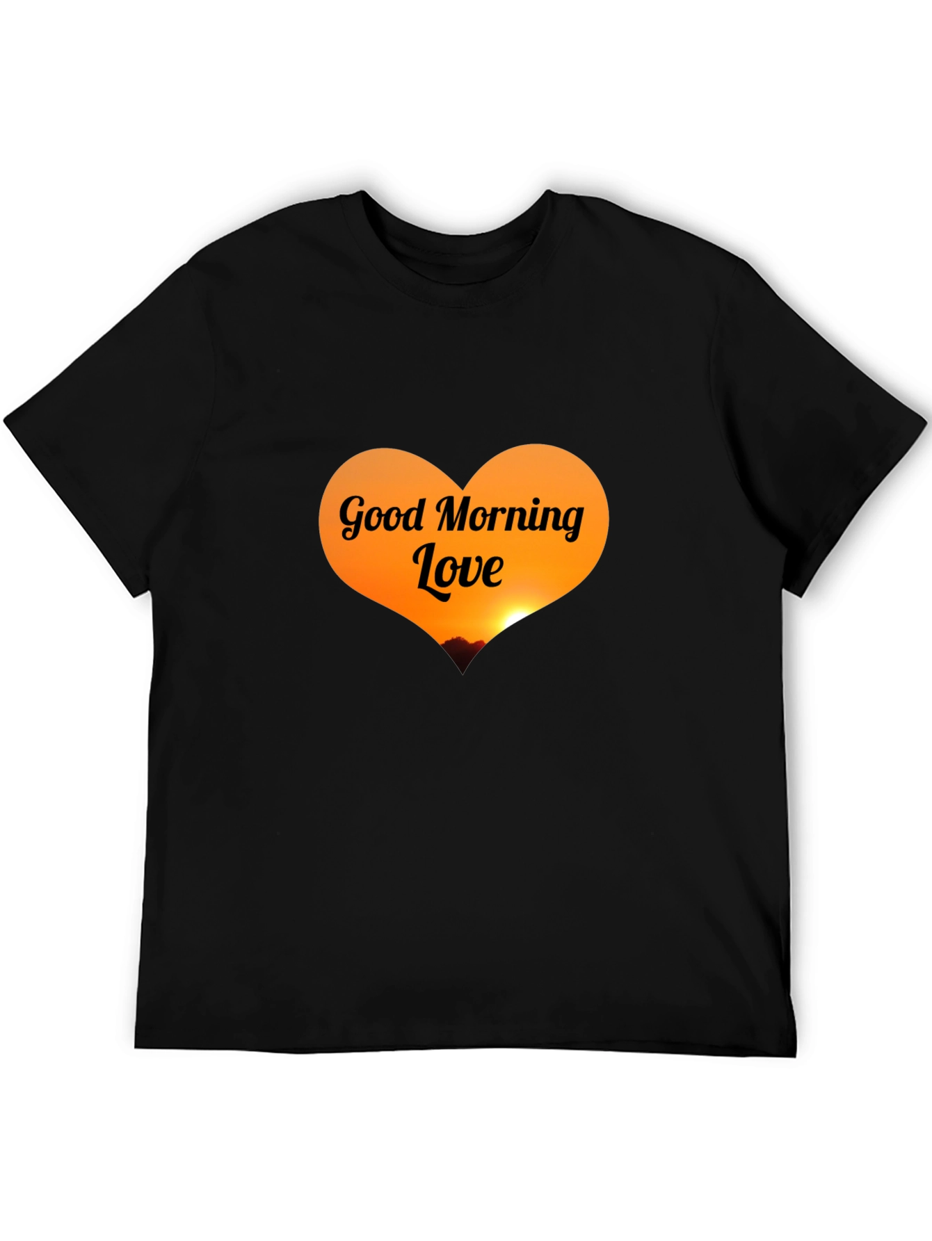 Good Morning Love Black T-Shirt