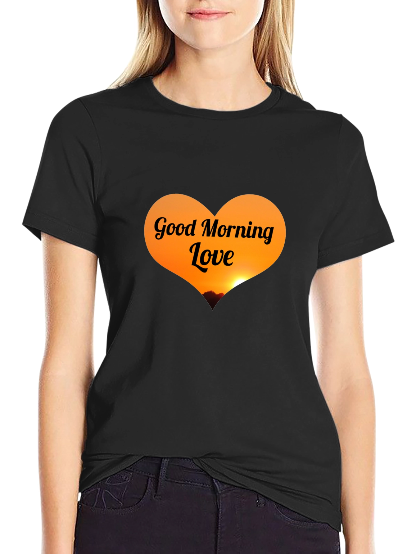 Good Morning Love Black T-Shirt