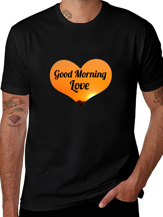 Good Morning Love Black T-Shirt
