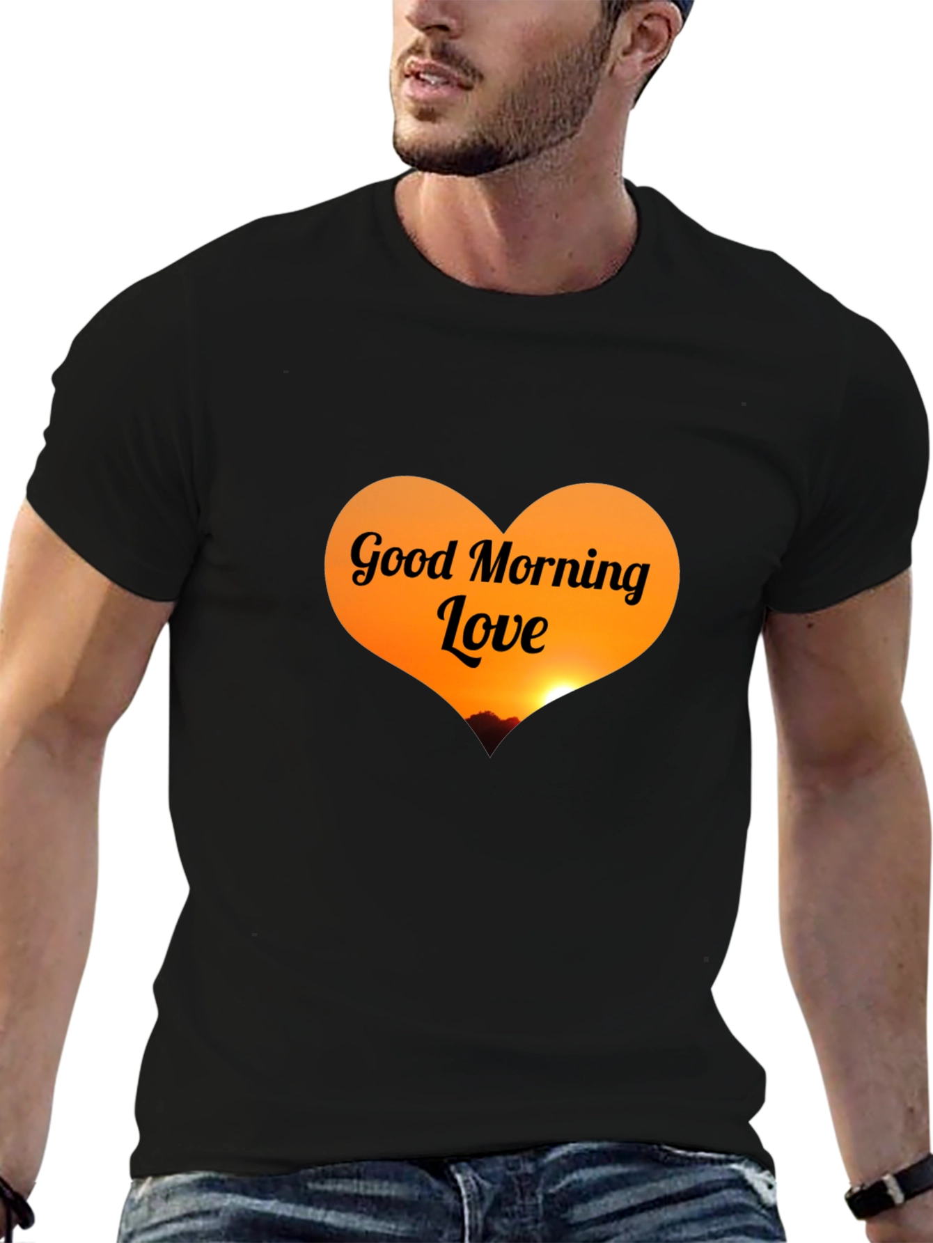 Good Morning Love Black T-Shirt