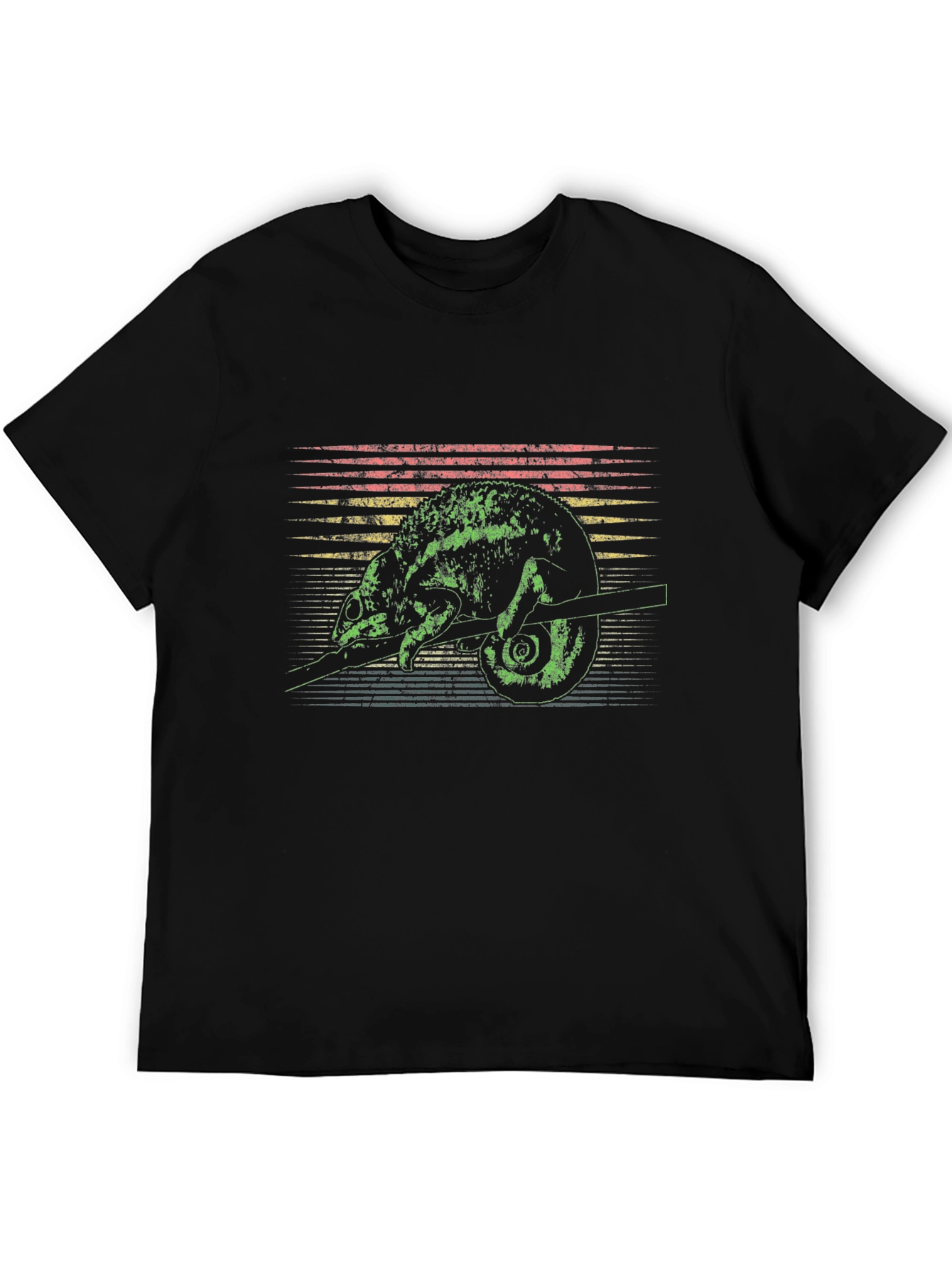 Retro Chameleon Graphic Tee - Unique Lizard Design