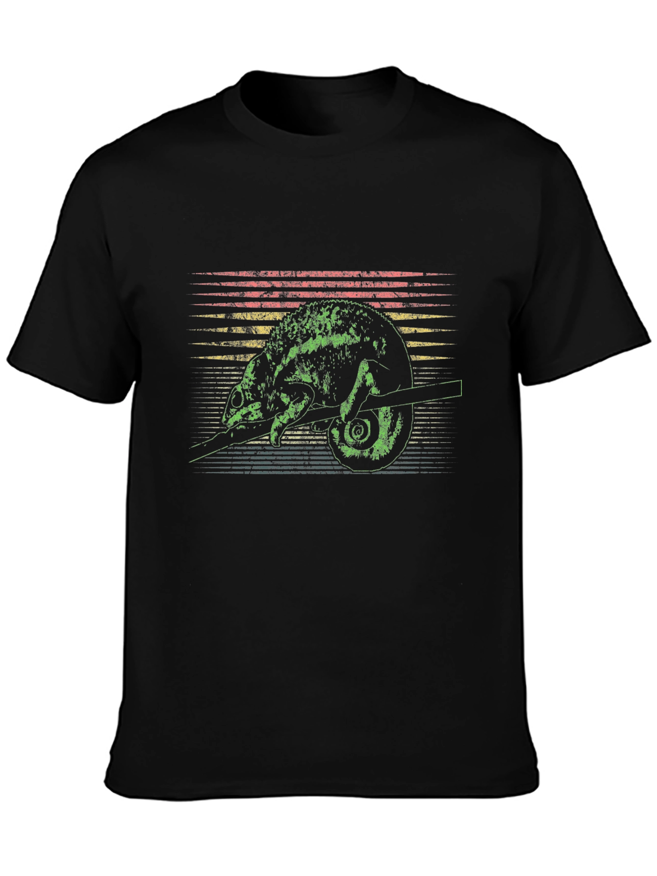 Retro Chameleon Graphic Tee - Unique Lizard Design