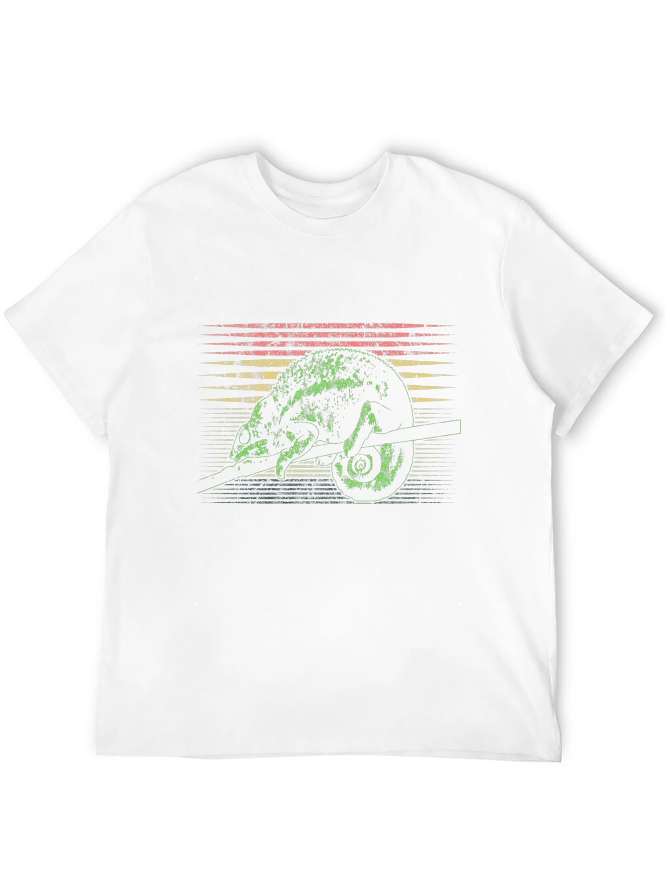 Retro Chameleon Graphic Tee - Unique Lizard Design