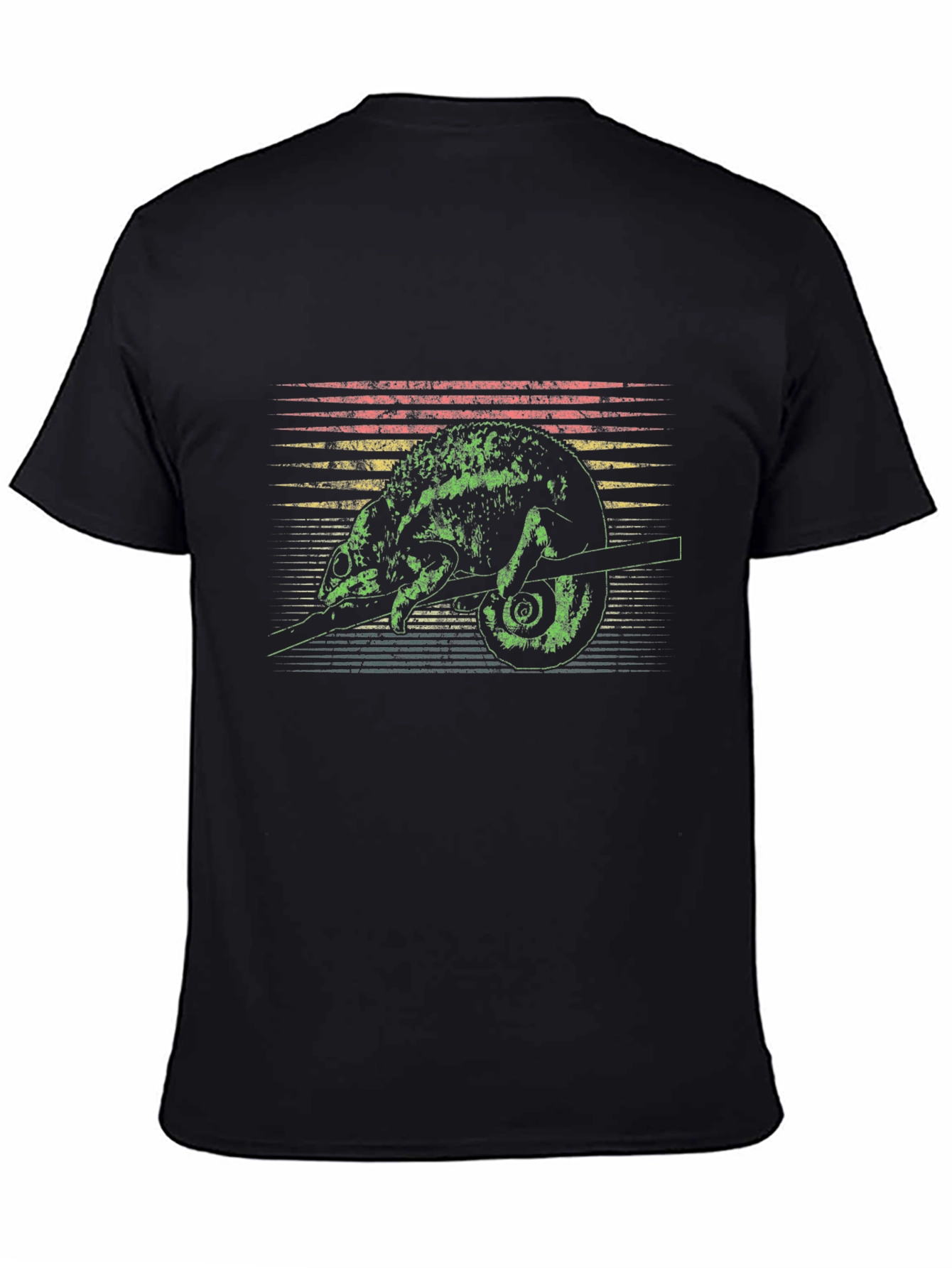 Retro Chameleon Graphic Tee - Unique Lizard Design