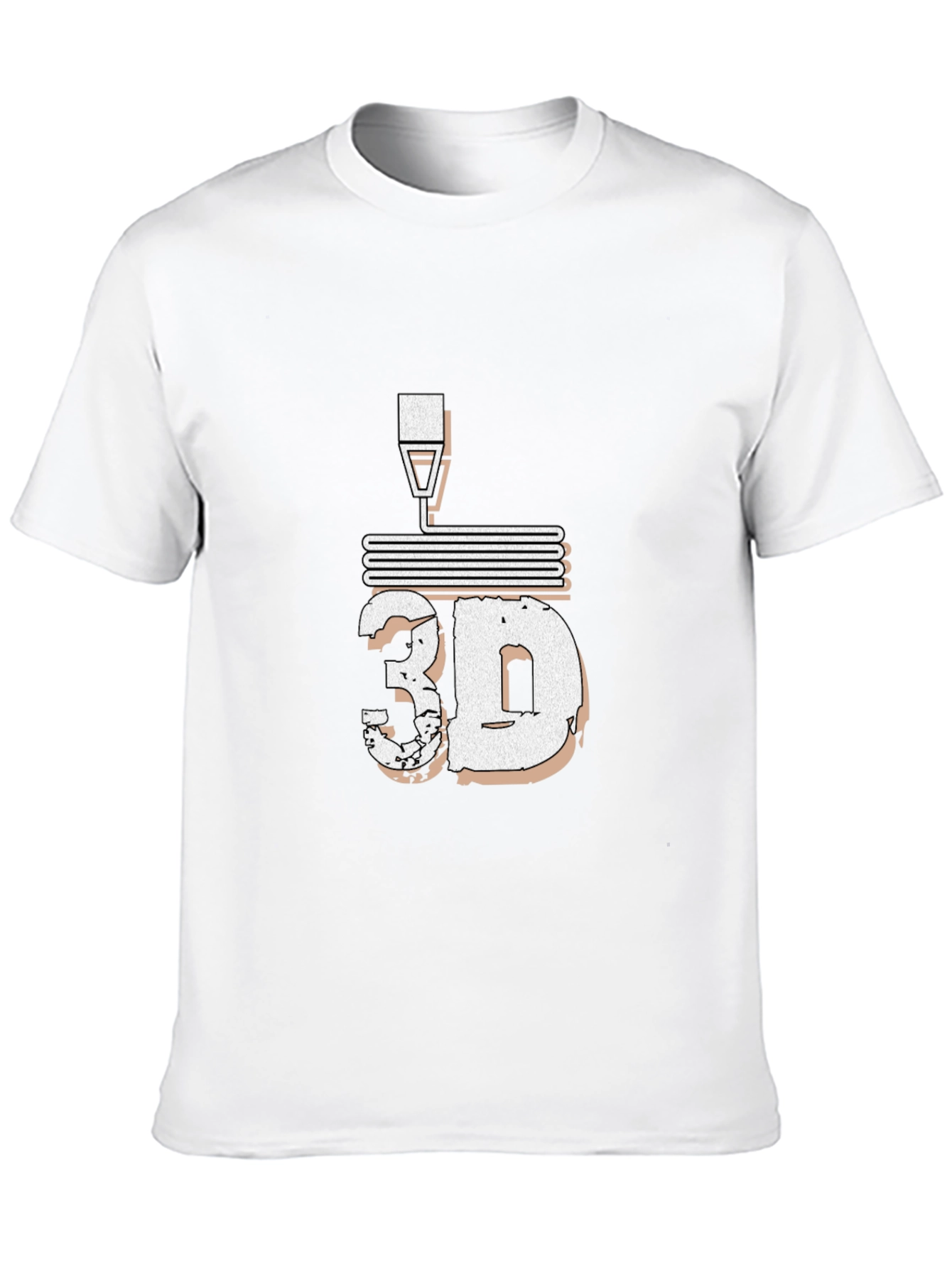 3D Printing T-Shirt - Black Short Sleeve Tee