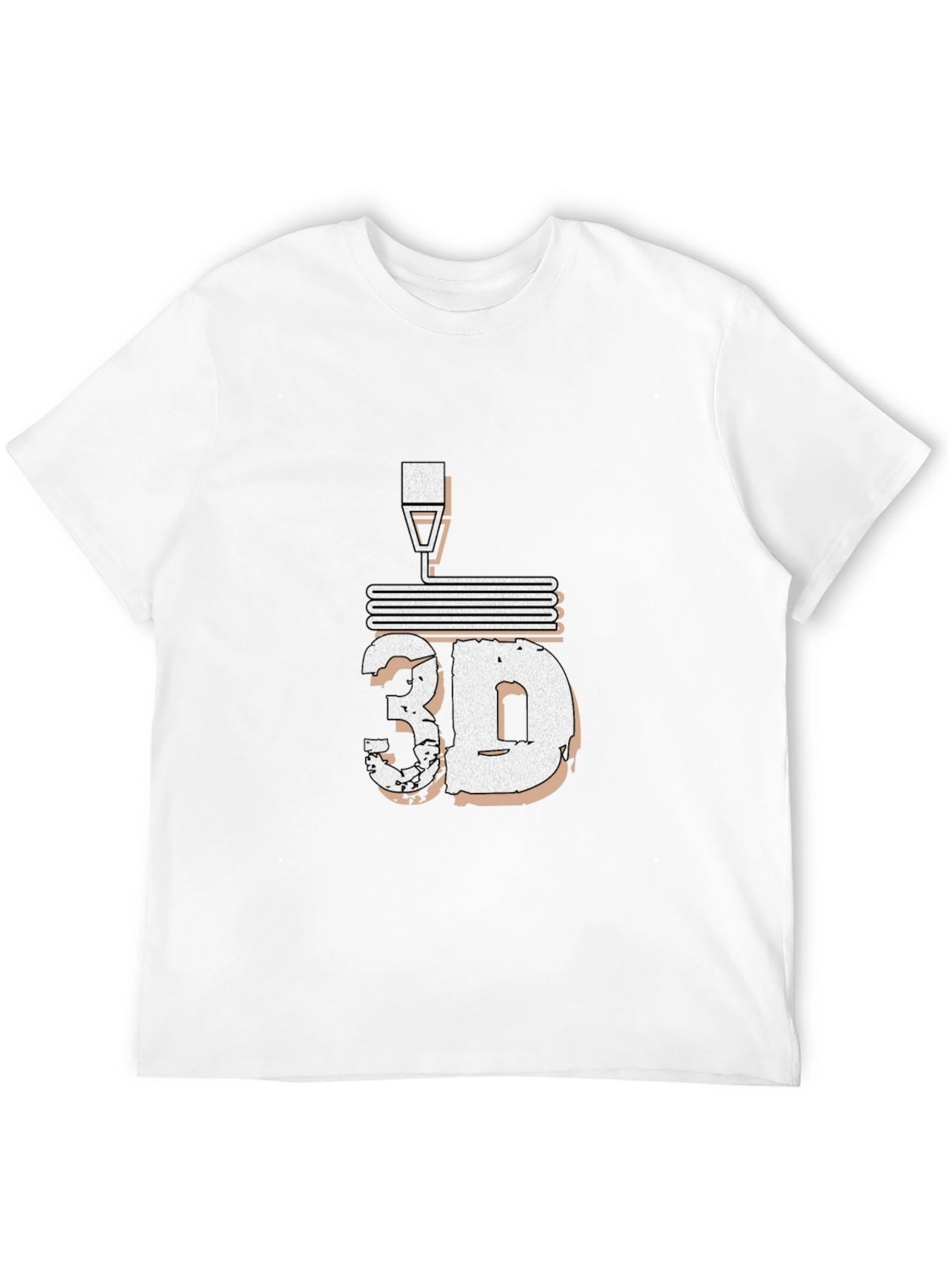 3D Printing T-Shirt - Black Short Sleeve Tee