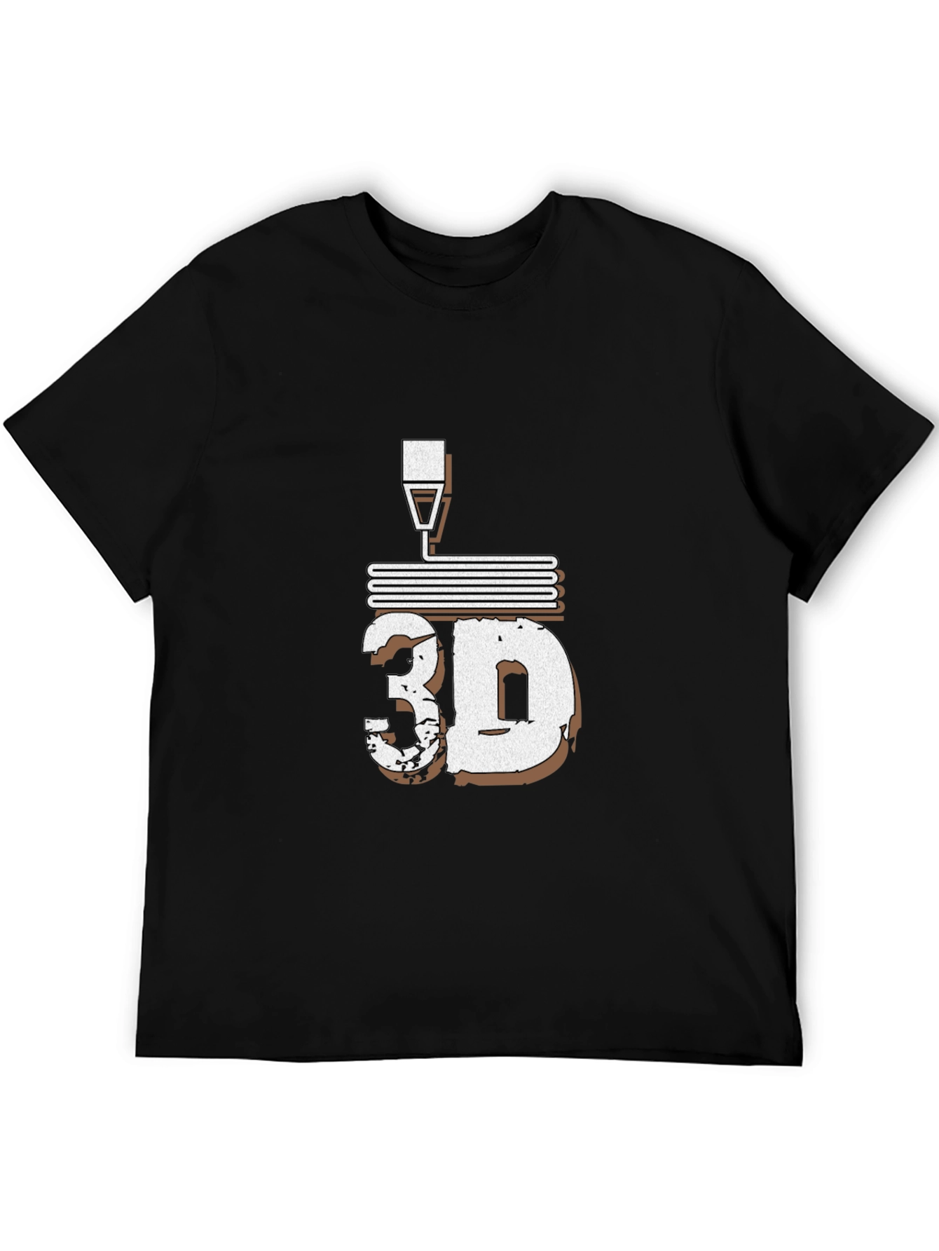 3D Printing T-Shirt - Black Short Sleeve Tee