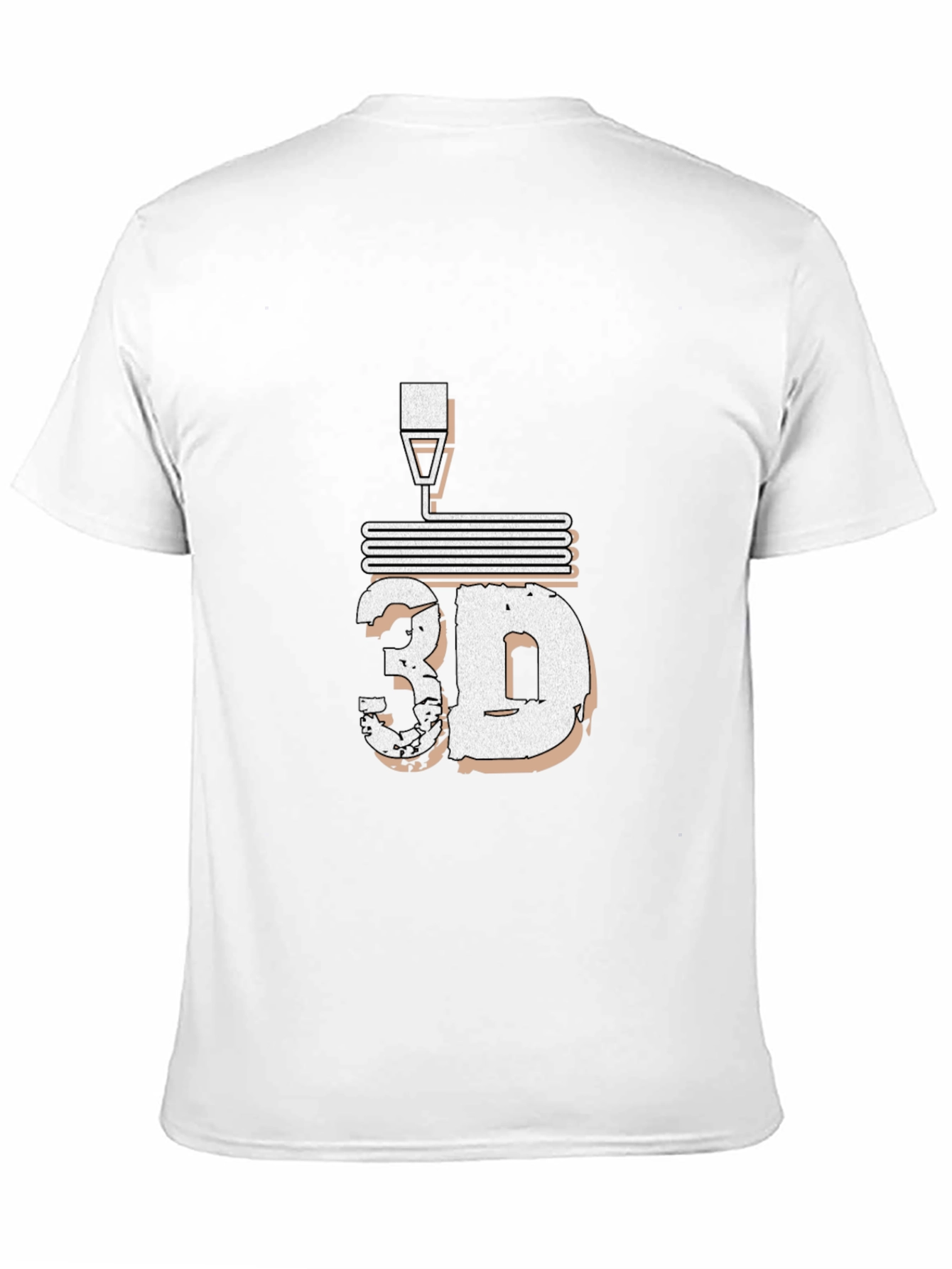 3D Printing T-Shirt - Black Short Sleeve Tee