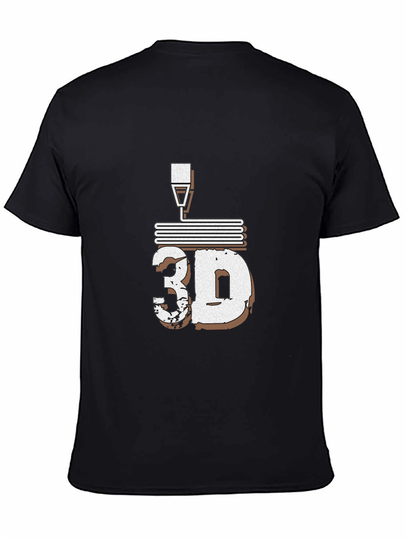 3D Printing T-Shirt - Black Short Sleeve Tee