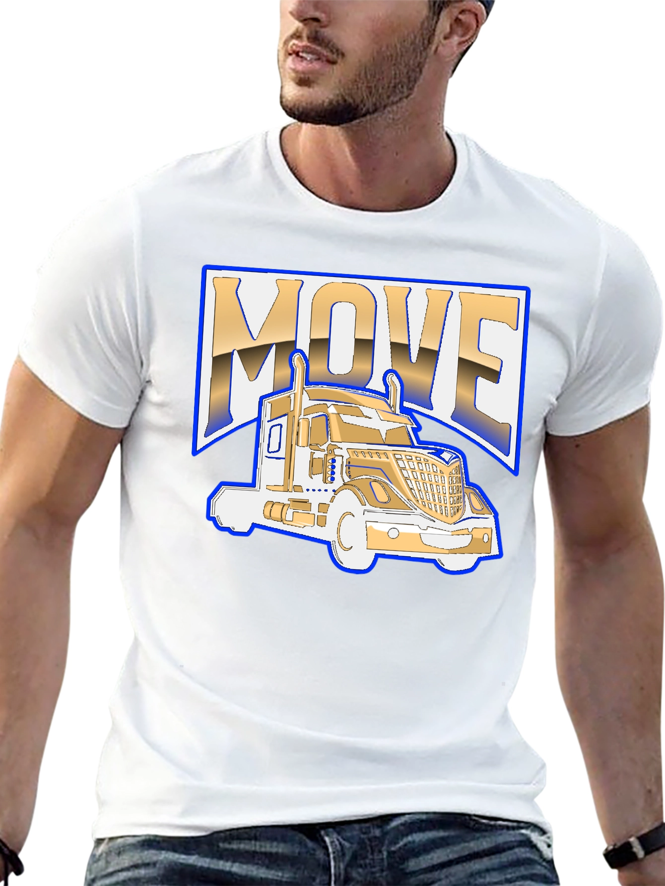 Move Trucker T-Shirt - Cool Graphic Tee