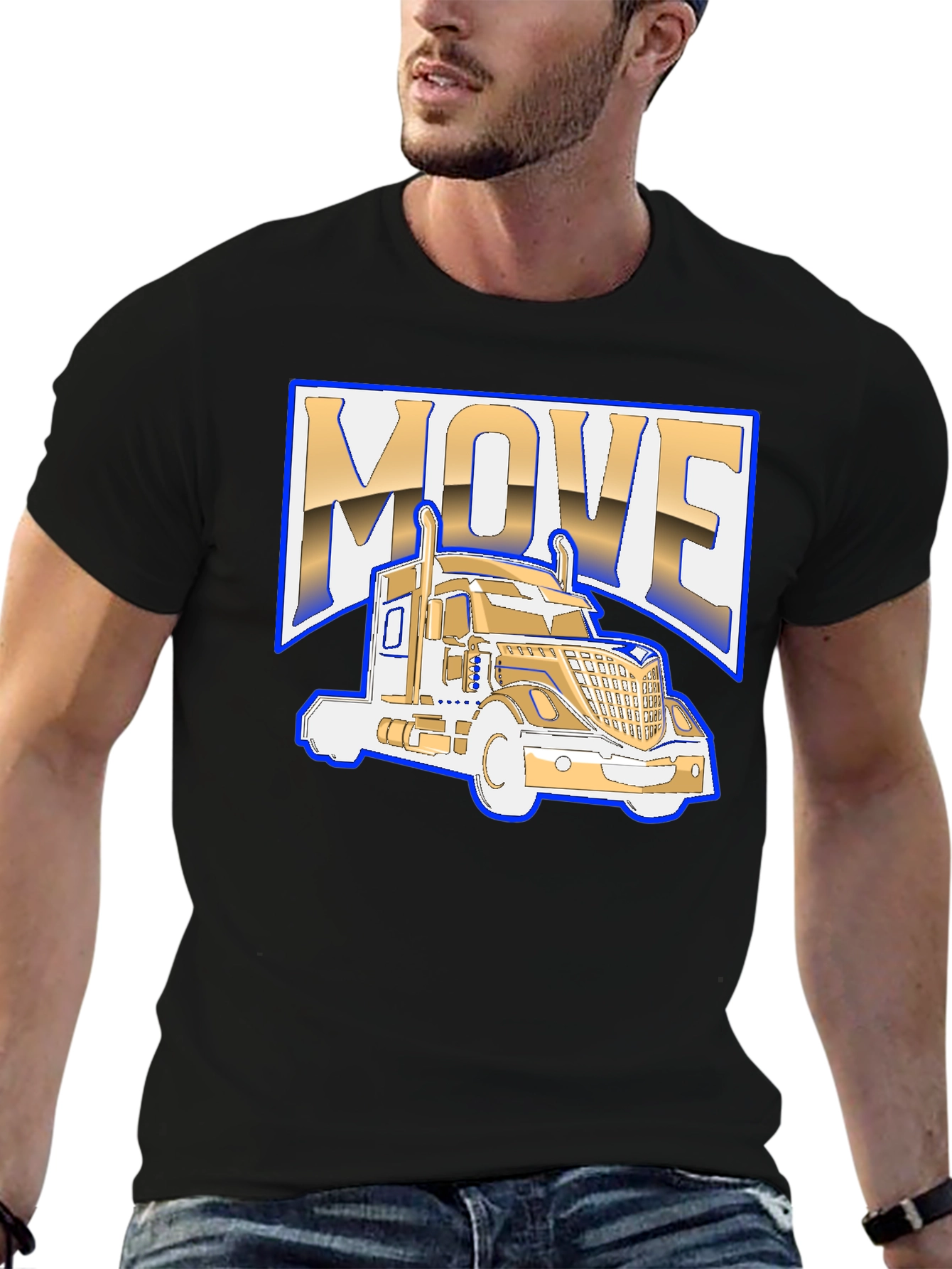 Move Trucker T-Shirt - Cool Graphic Tee