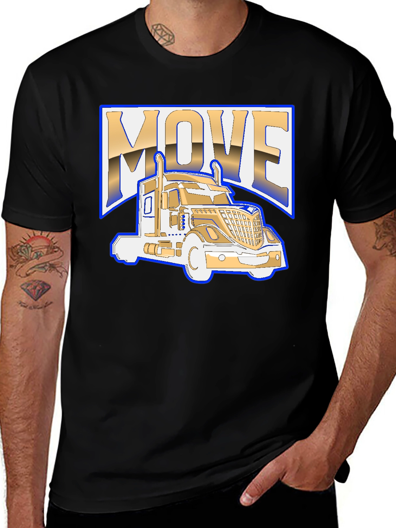 Move Trucker T-Shirt - Cool Graphic Tee