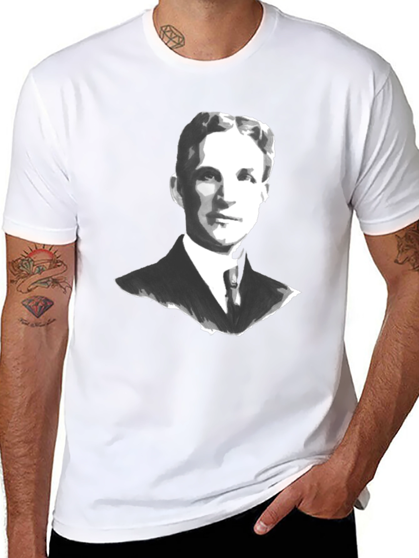 Classic Portrait Graphic Tee - Black