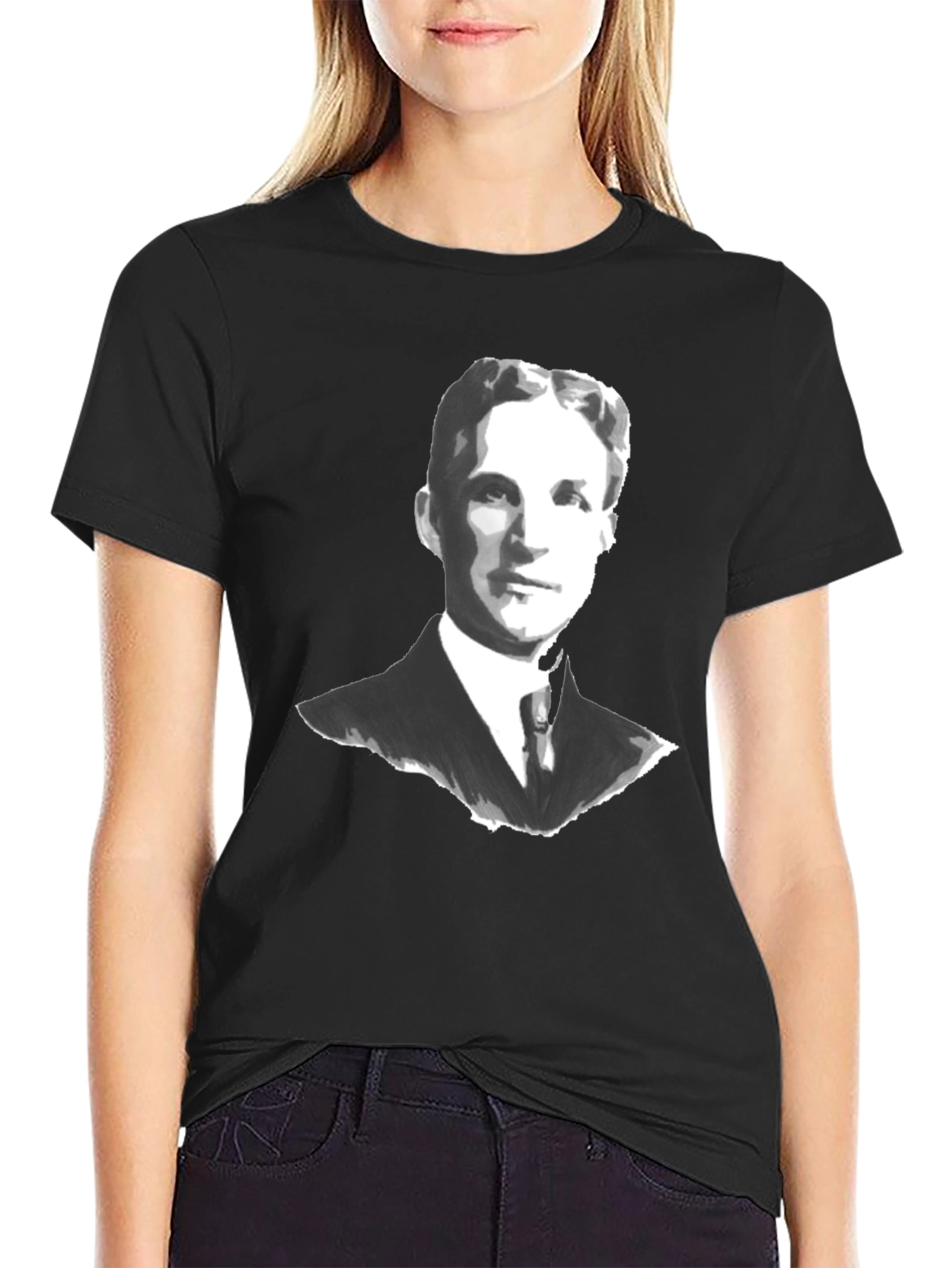 Classic Portrait Graphic Tee - Black