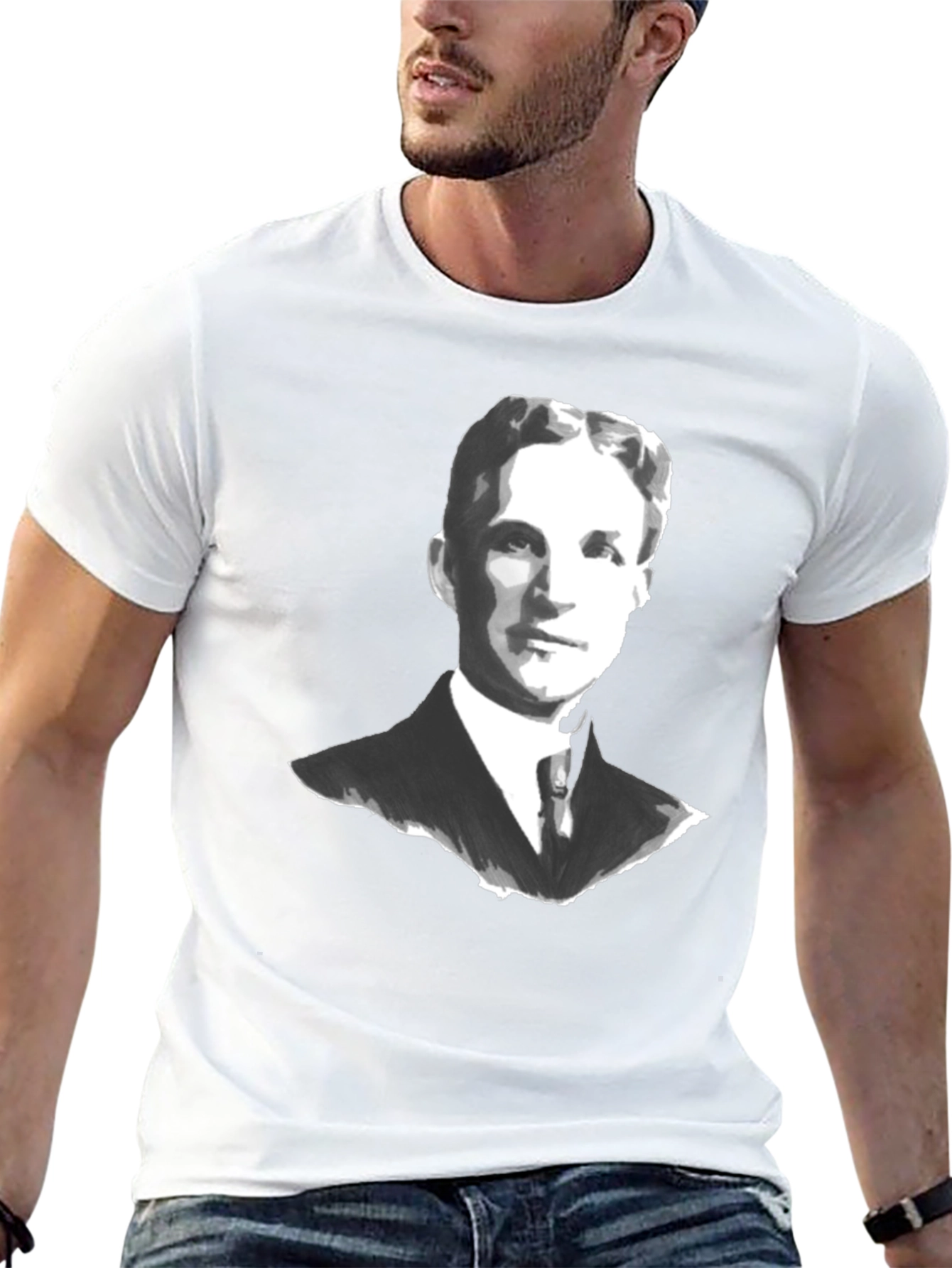 Classic Portrait Graphic Tee - Black