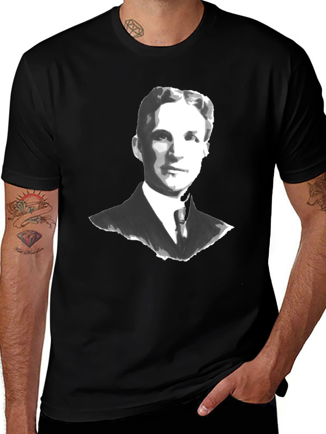 Classic Portrait Graphic Tee - Black