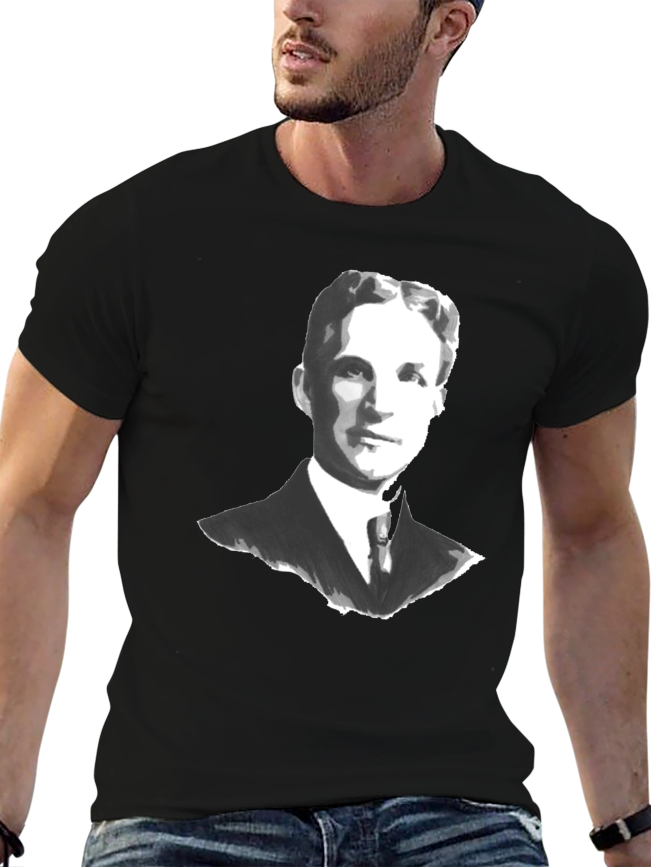 Classic Portrait Graphic Tee - Black