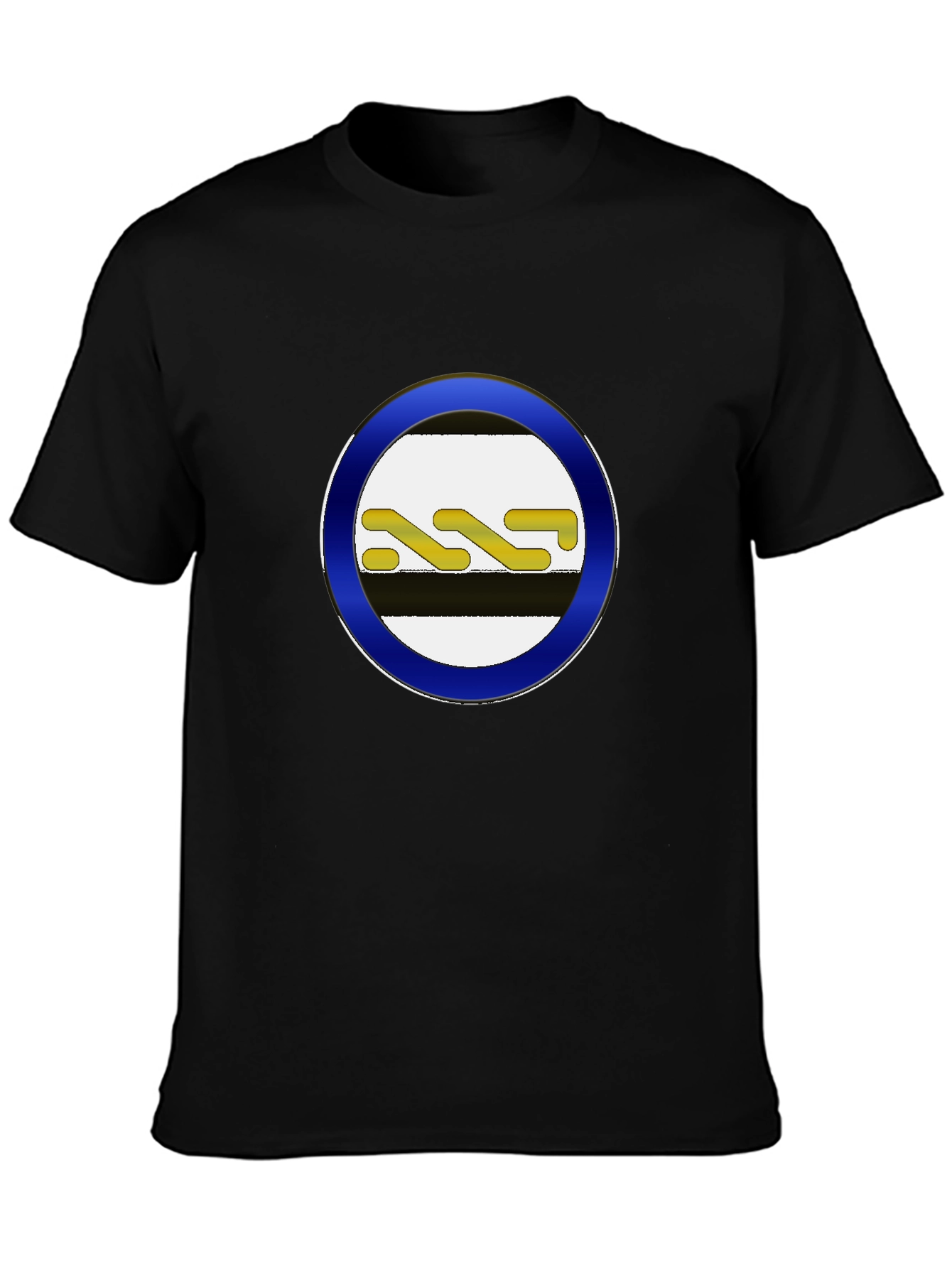 Black T-Shirt with Unique Circle Design