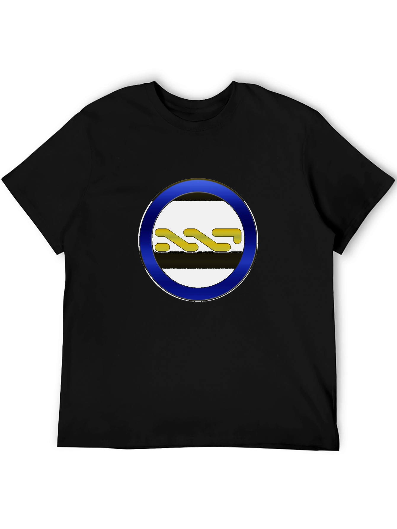 Black T-Shirt with Unique Circle Design