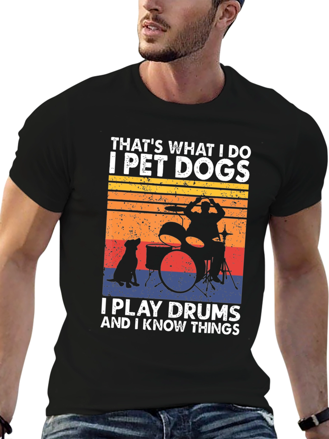 Pet Dogs Play Drums T-Shirt - Know Things Tee