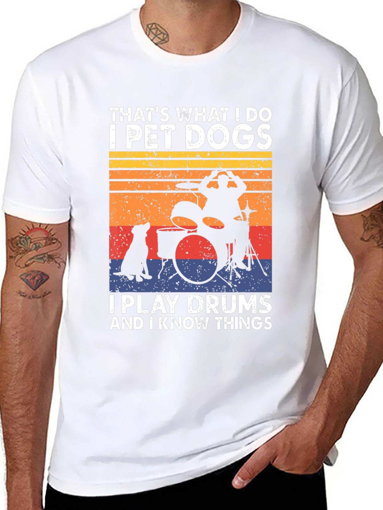 Pet Dogs Play Drums T-Shirt - Know Things Tee