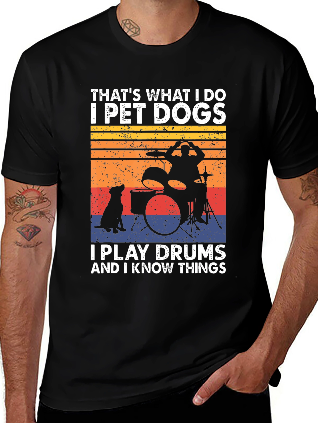 Pet Dogs Play Drums T-Shirt - Know Things Tee