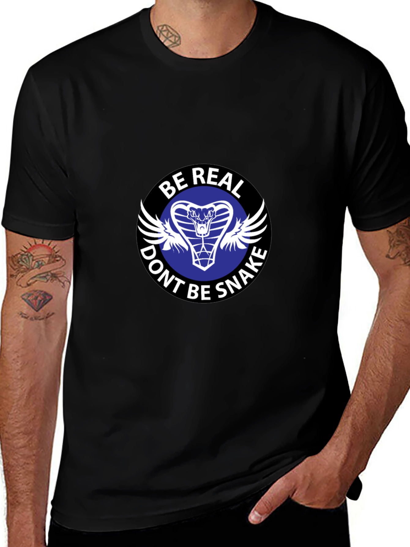 Be Real Dont Be Snake T-Shirt - Cobra Design
