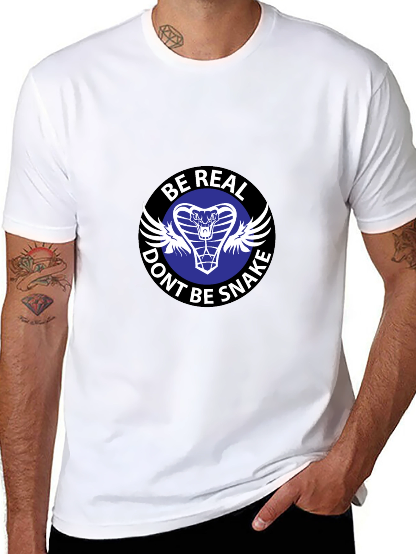 Be Real Dont Be Snake T-Shirt - Cobra Design